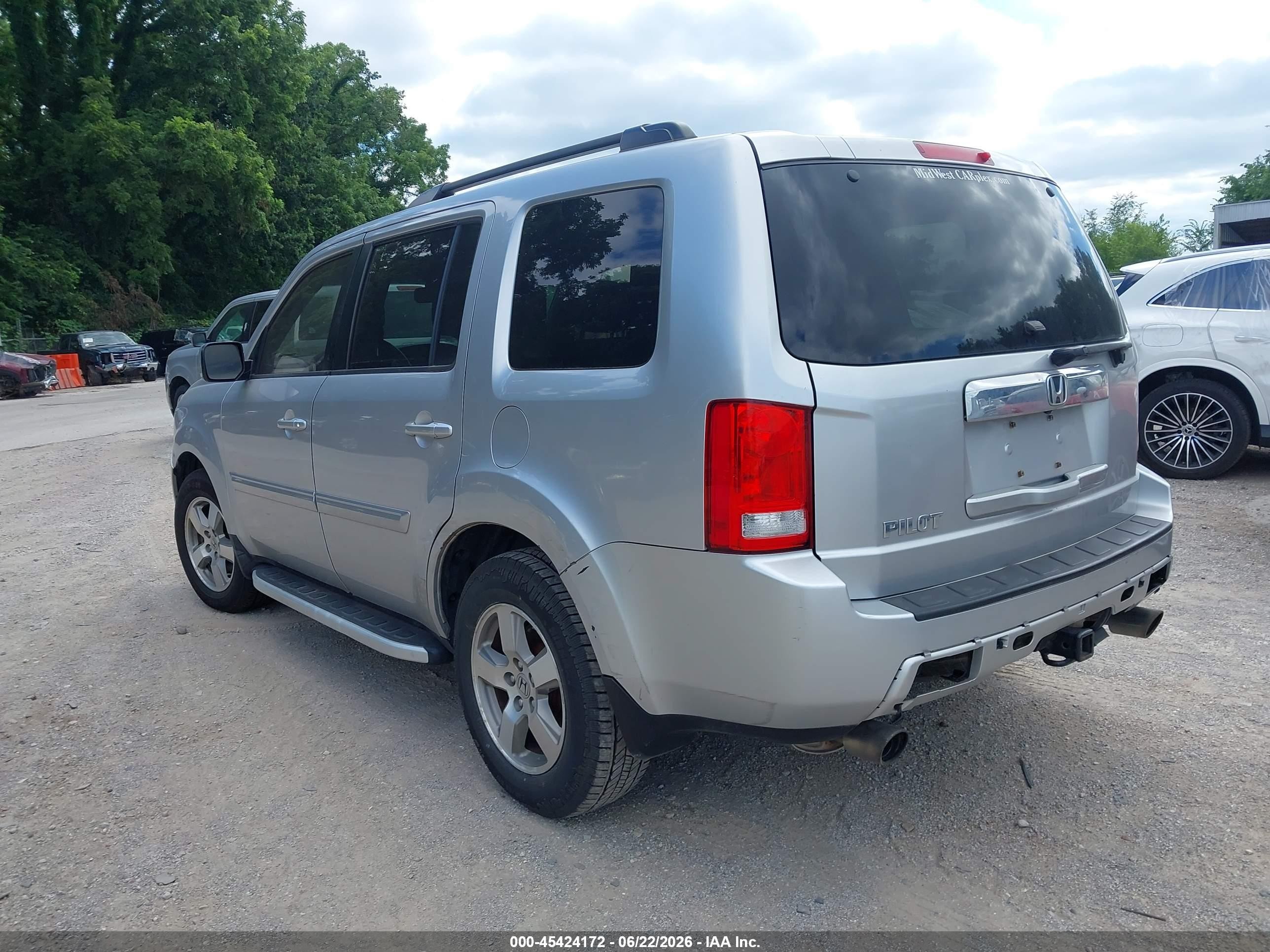 2010 Honda Pilot Ex-l Silver vin: 5FNYF3H65AB019786