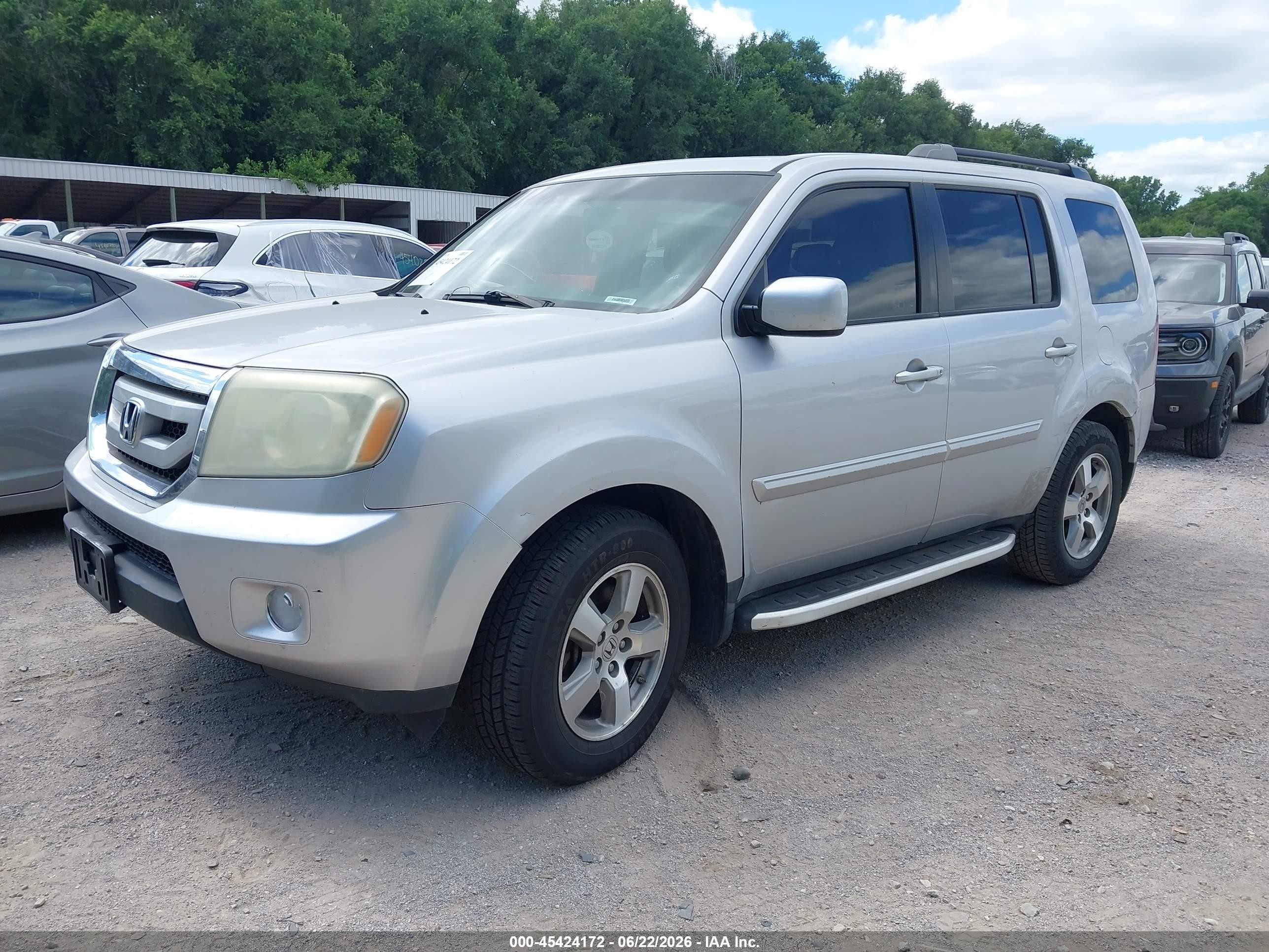 2010 Honda Pilot Ex-l Silver vin: 5FNYF3H65AB019786