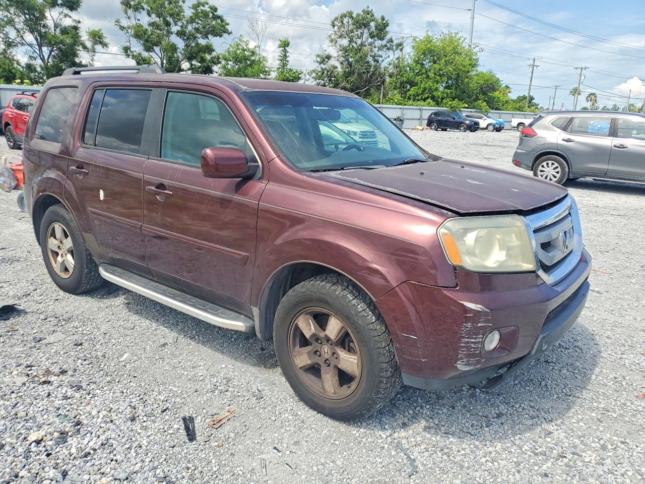 2011 Honda Pilot Exl Бордовый vin: 5FNYF3H65BB047606