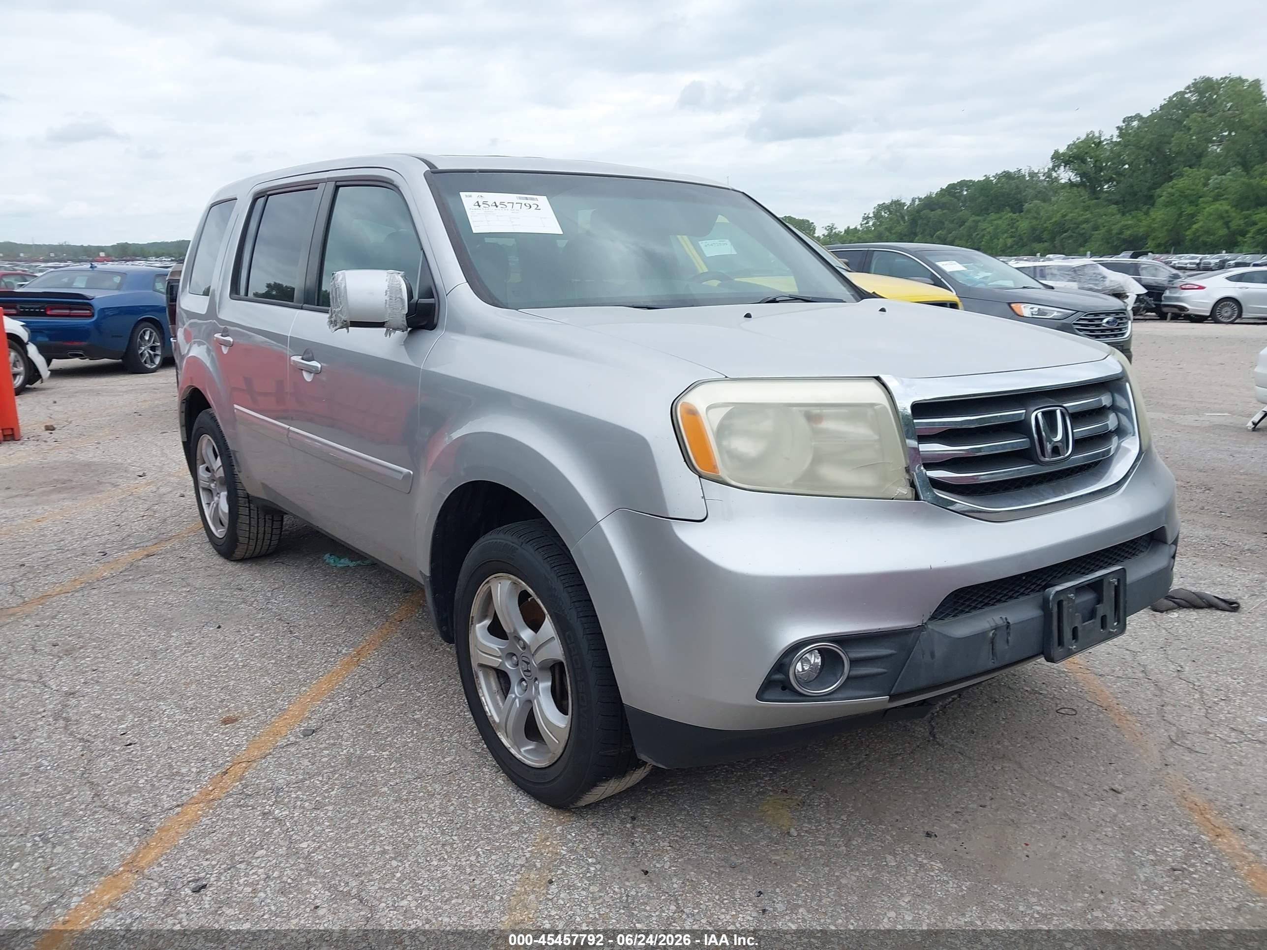 2013 Honda Pilot Ex-l Серебряный vin: 5FNYF3H65DB013670