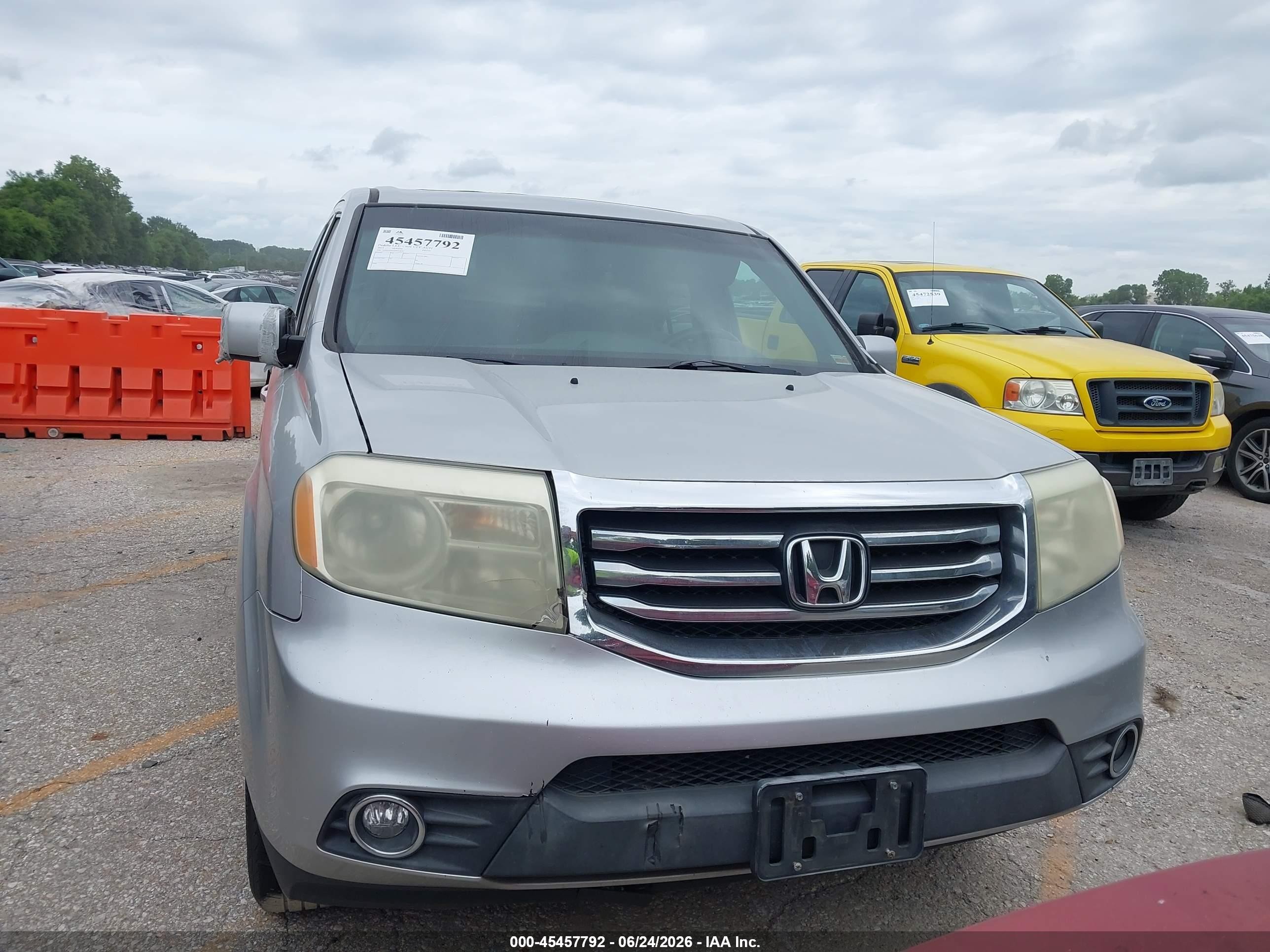 2013 Honda Pilot Ex-l Серебряный vin: 5FNYF3H65DB013670