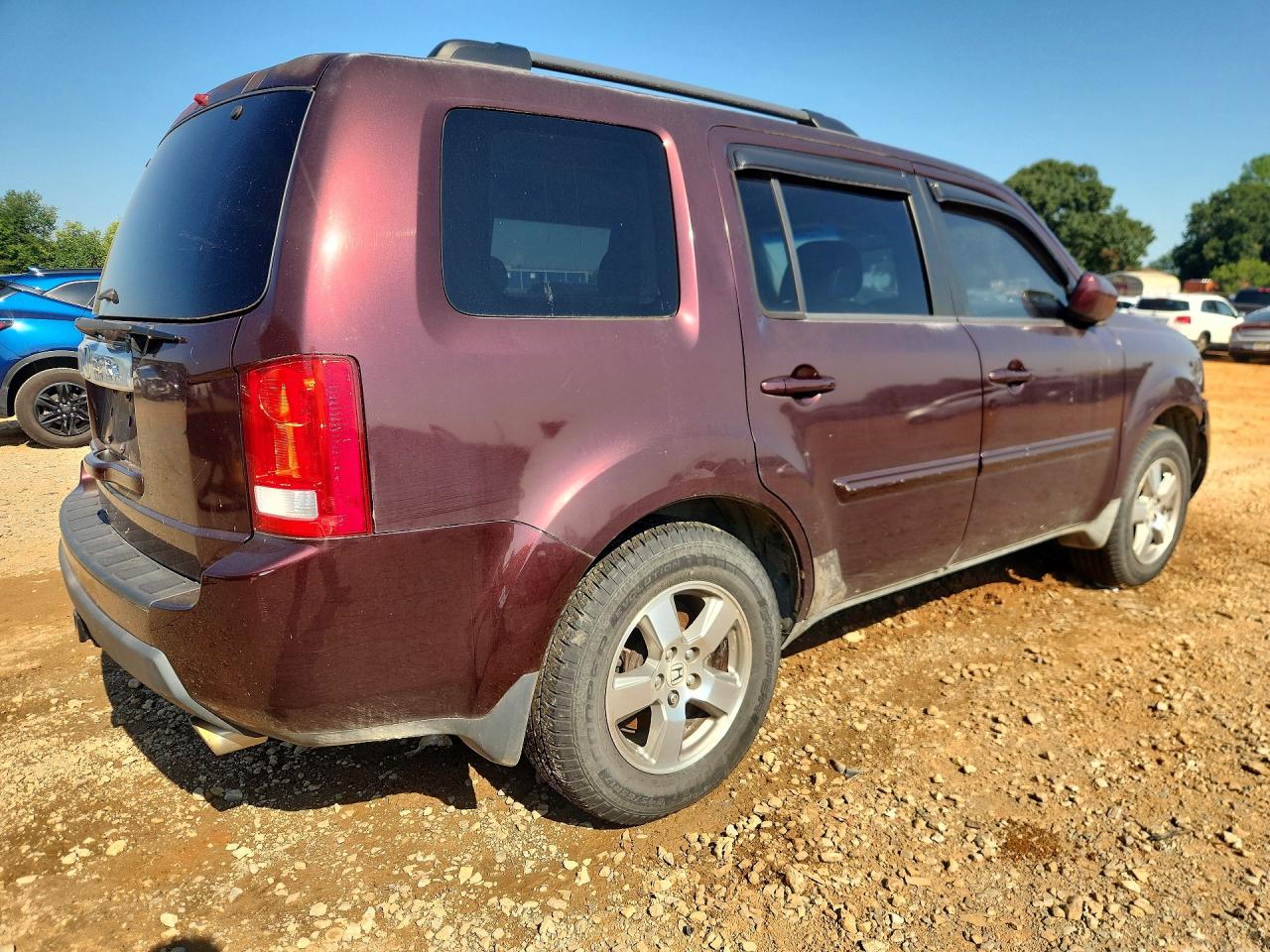 2010 Honda Pilot Exl Burgundy vin: 5FNYF3H66AB014337