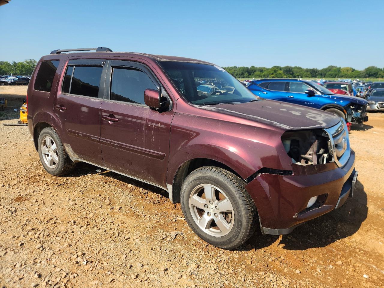 2010 Honda Pilot Exl Burgundy vin: 5FNYF3H66AB014337