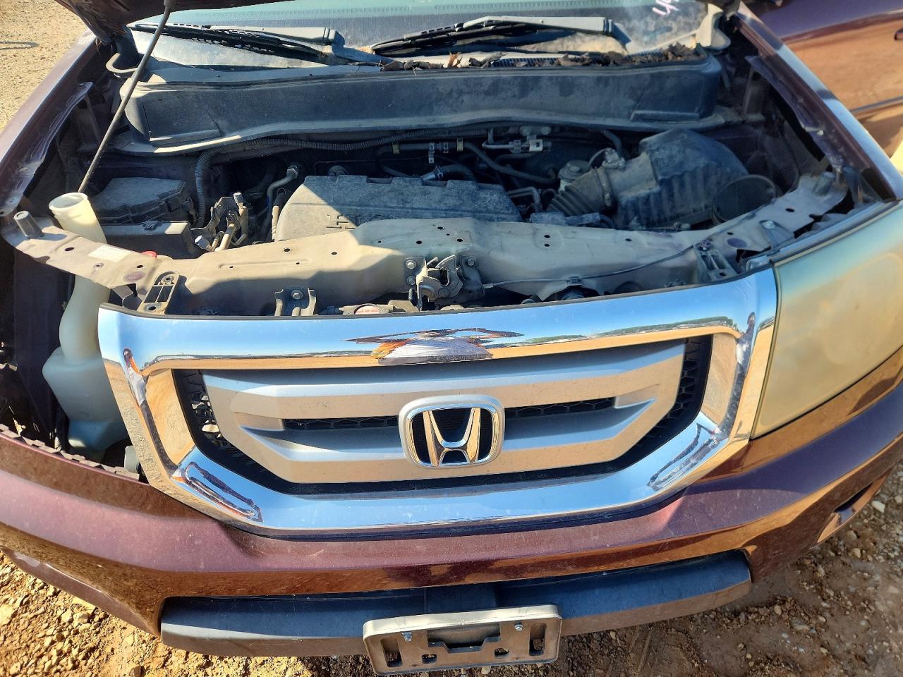 2010 Honda Pilot Exl Burgundy vin: 5FNYF3H66AB014337