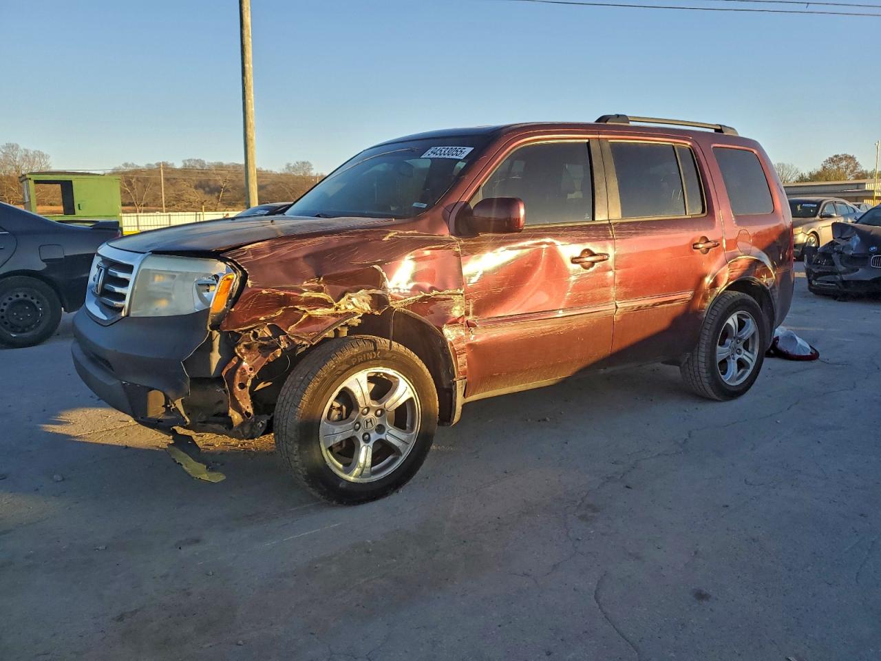 2013 Honda Pilot Exl Red vin: 5FNYF3H66DB013886