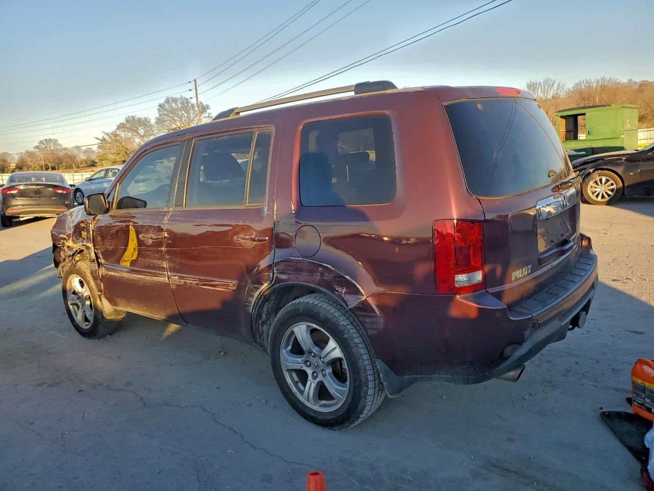 2013 Honda Pilot Exl Red vin: 5FNYF3H66DB013886