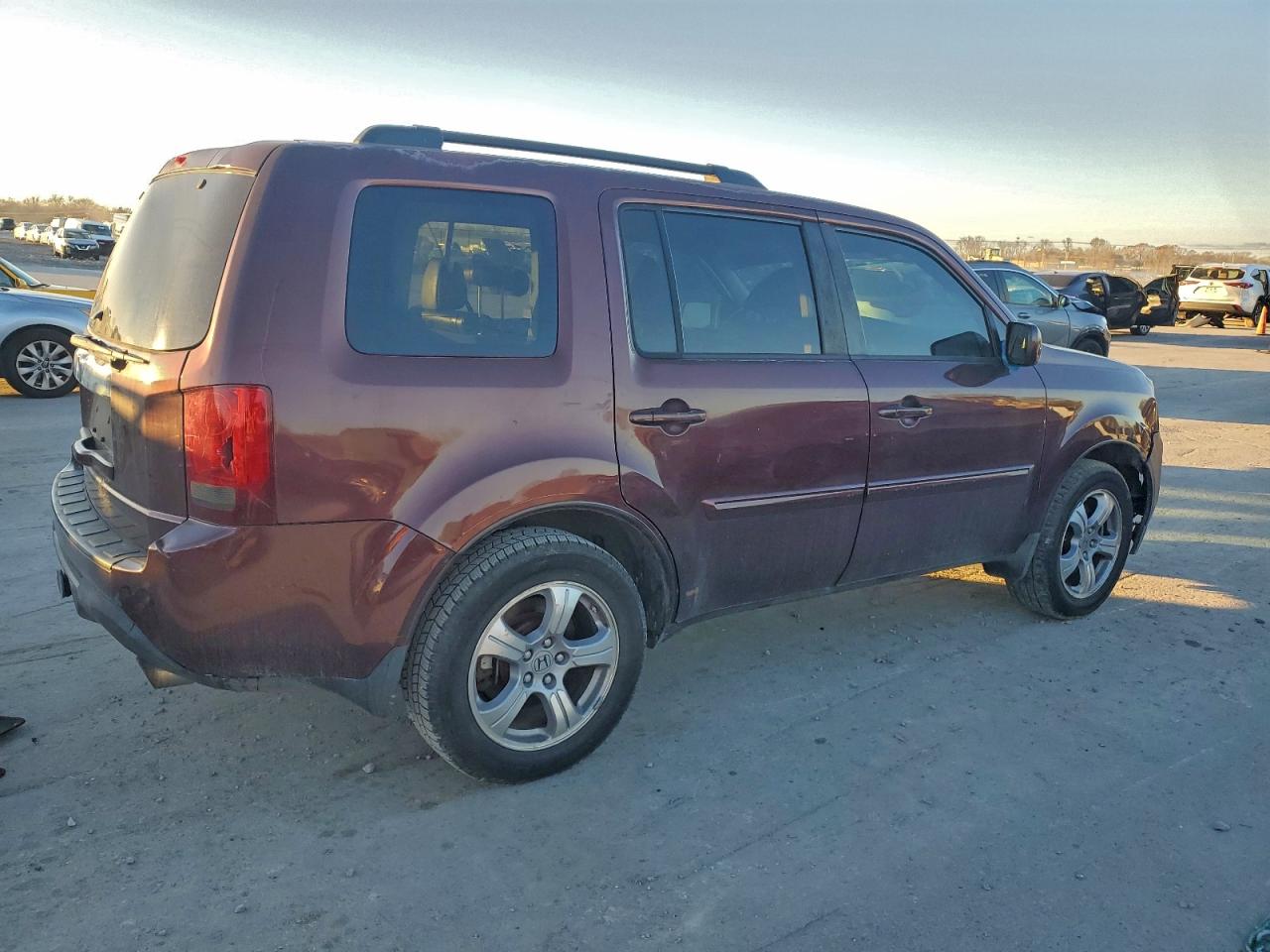 2013 Honda Pilot Exl Red vin: 5FNYF3H66DB013886