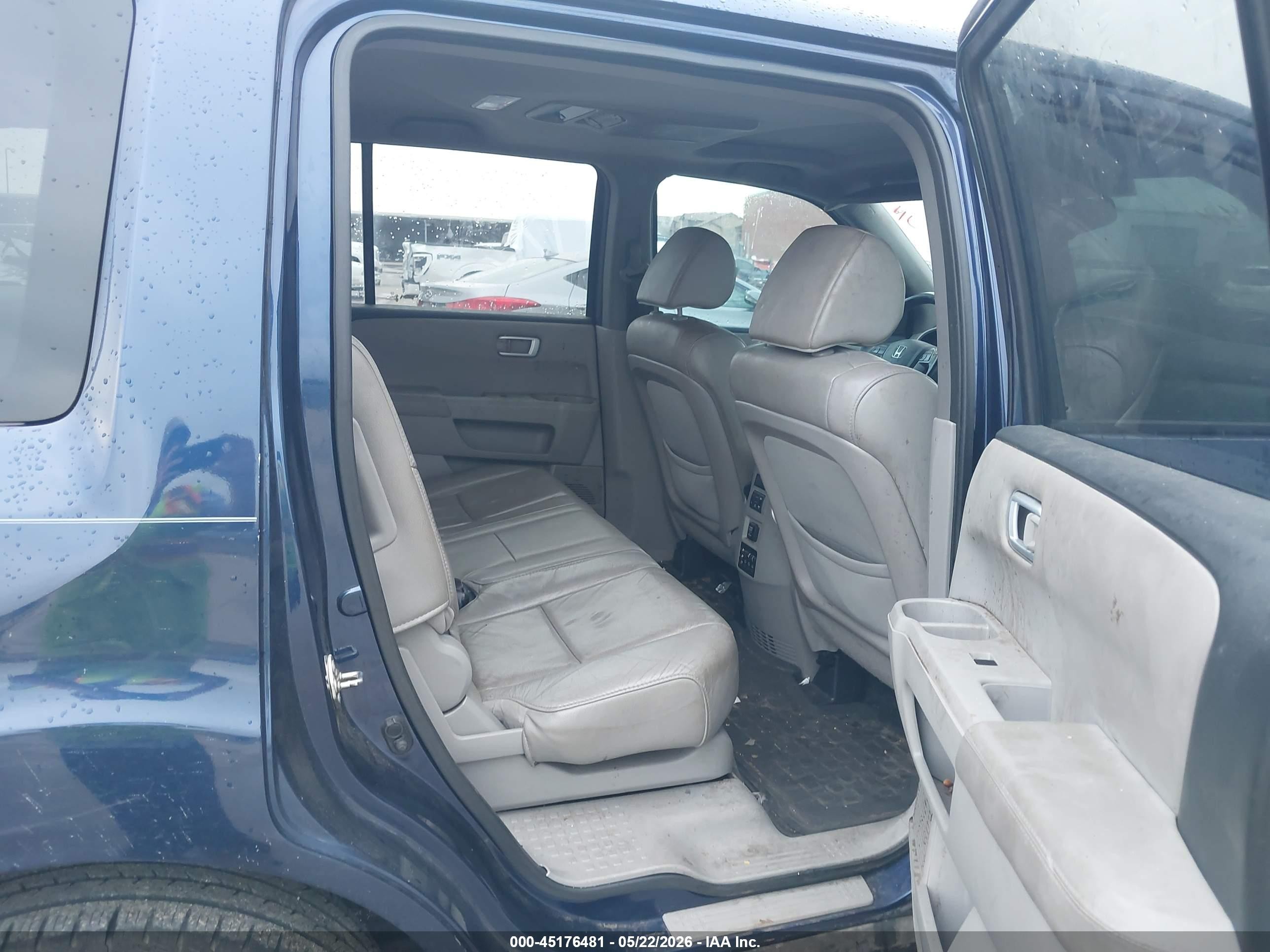 2014 Honda Pilot Ex-l Blue vin: 5FNYF3H66EB026607