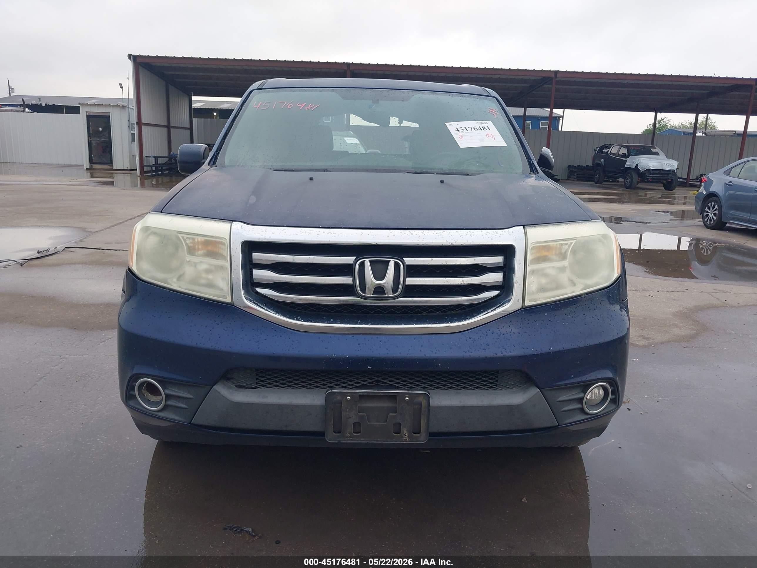 2014 Honda Pilot Ex-l Blue vin: 5FNYF3H66EB026607