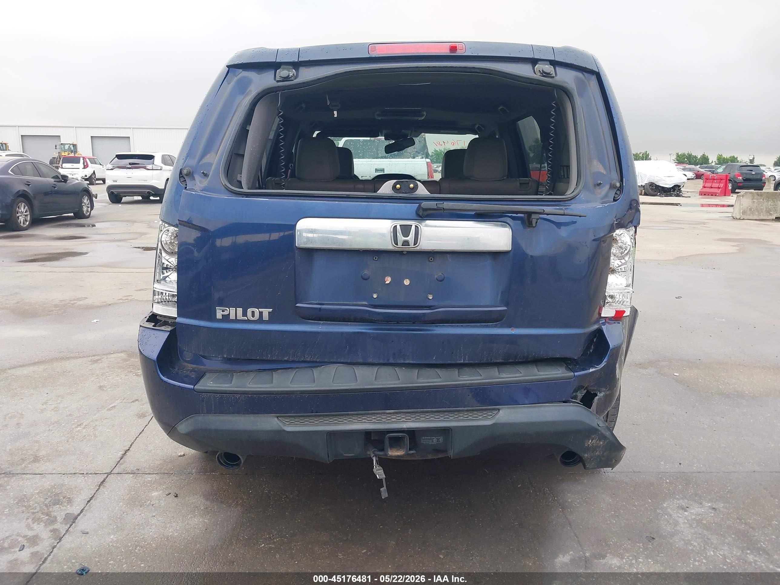 2014 Honda Pilot Ex-l Blue vin: 5FNYF3H66EB026607