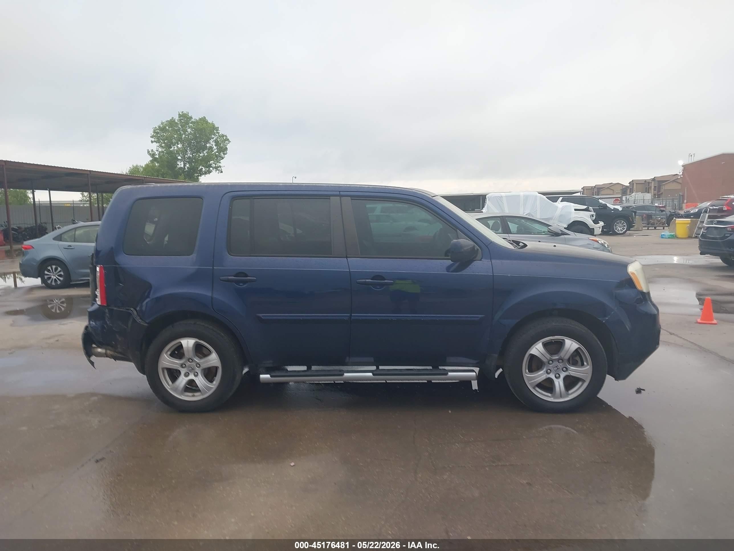 2014 Honda Pilot Ex-l Blue vin: 5FNYF3H66EB026607