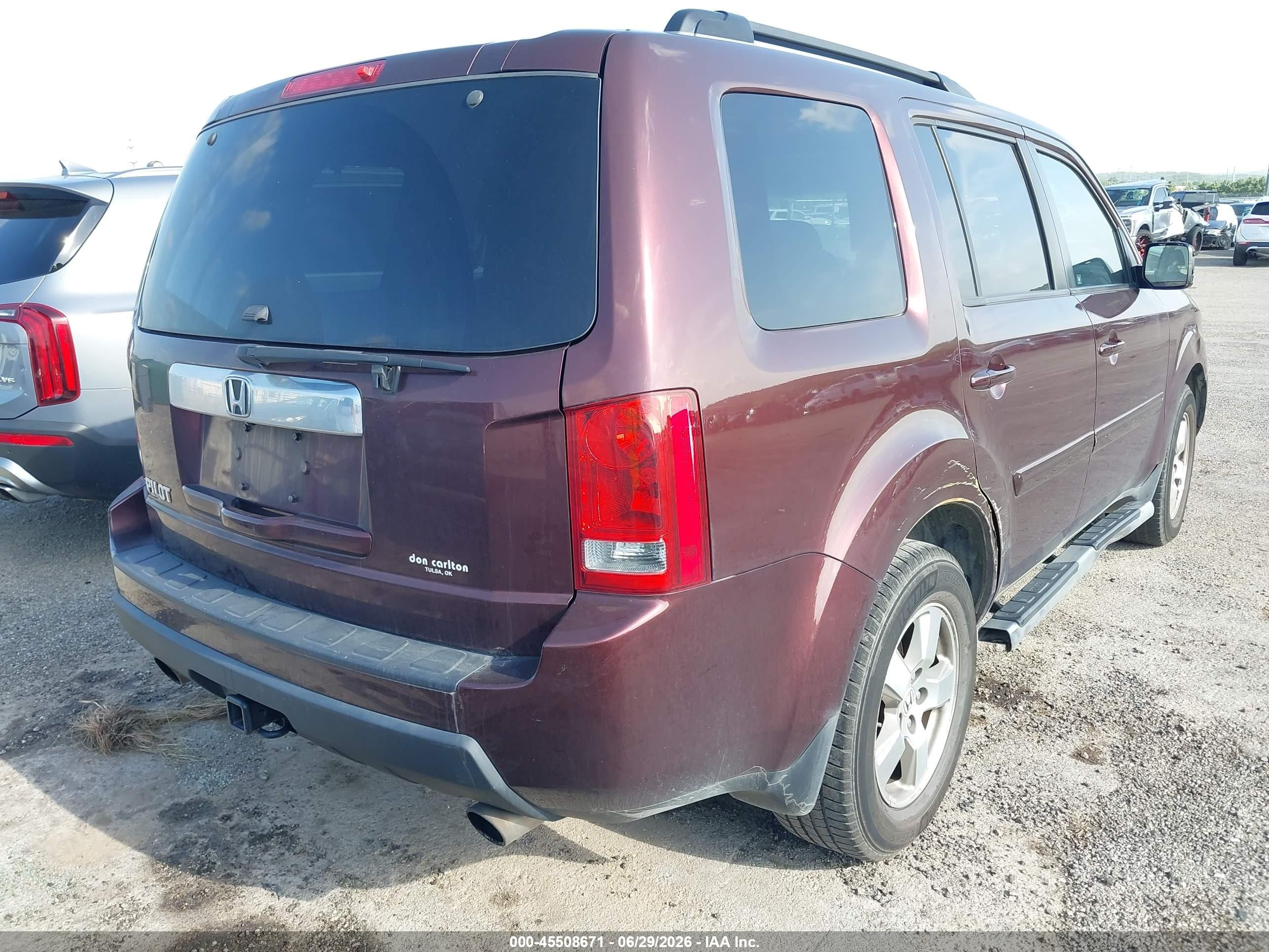 2011 Honda Pilot Ex-l Brown vin: 5FNYF3H67BB014431