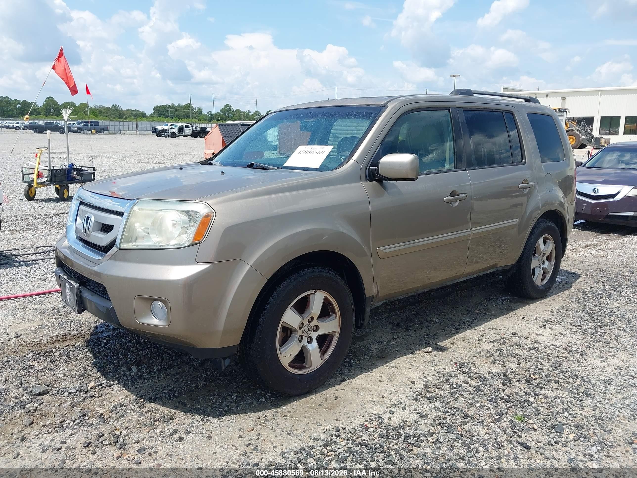 2011 Honda Pilot Ex-l Tan vin: 5FNYF3H67BB027681