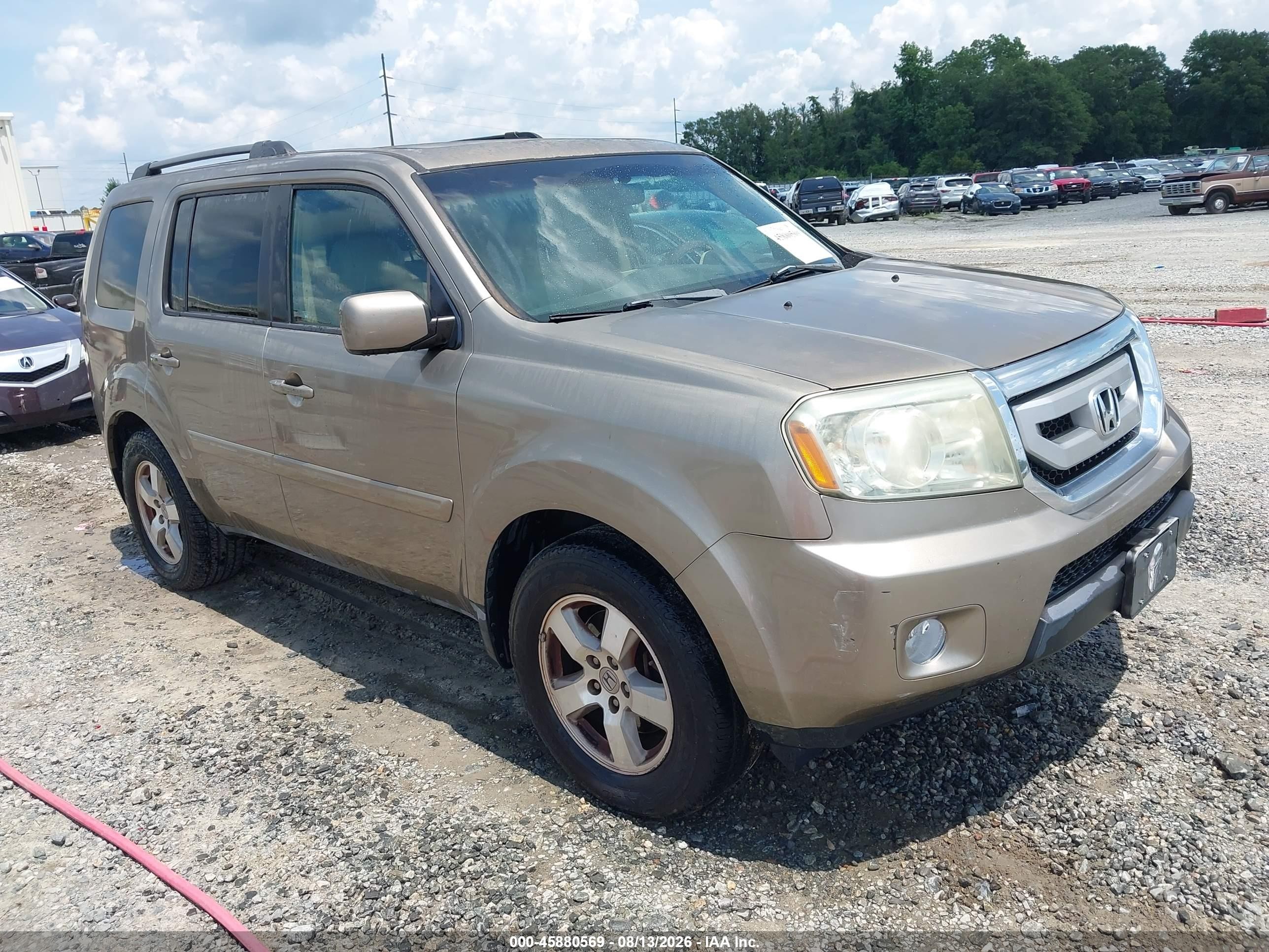 2011 Honda Pilot Ex-l Желто-коричневый vin: 5FNYF3H67BB027681