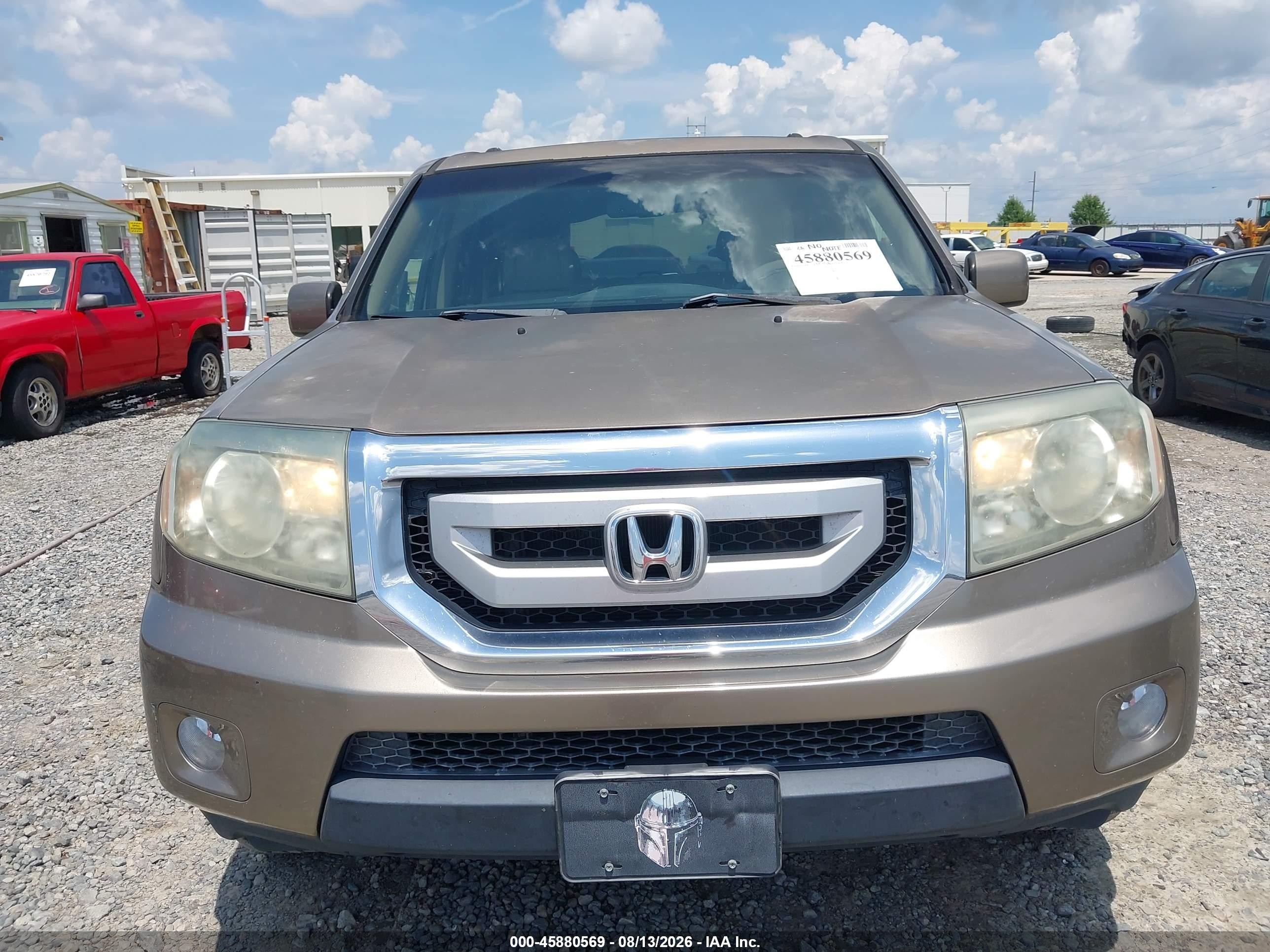2011 Honda Pilot Ex-l Tan vin: 5FNYF3H67BB027681