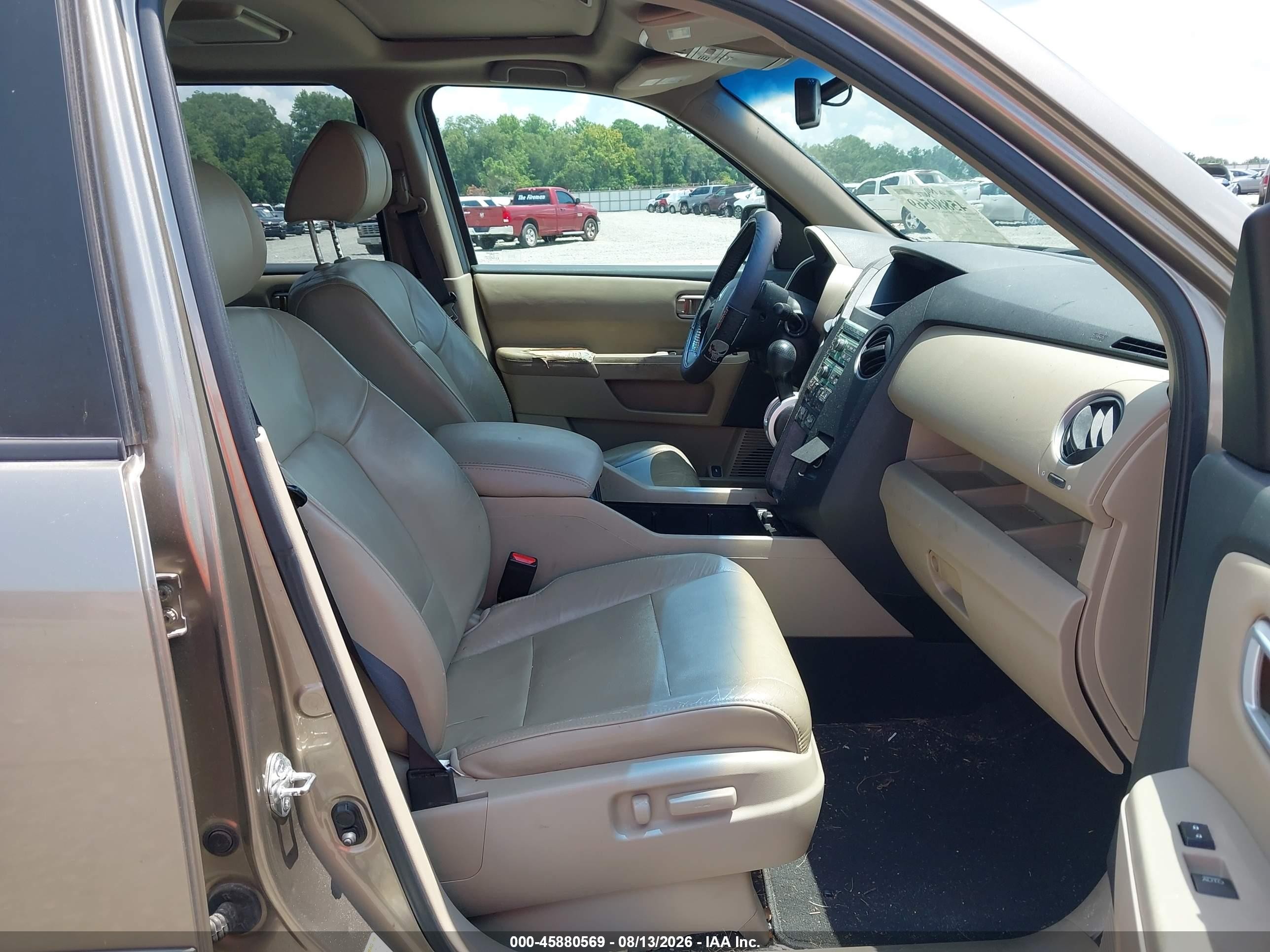 2011 Honda Pilot Ex-l Tan vin: 5FNYF3H67BB027681