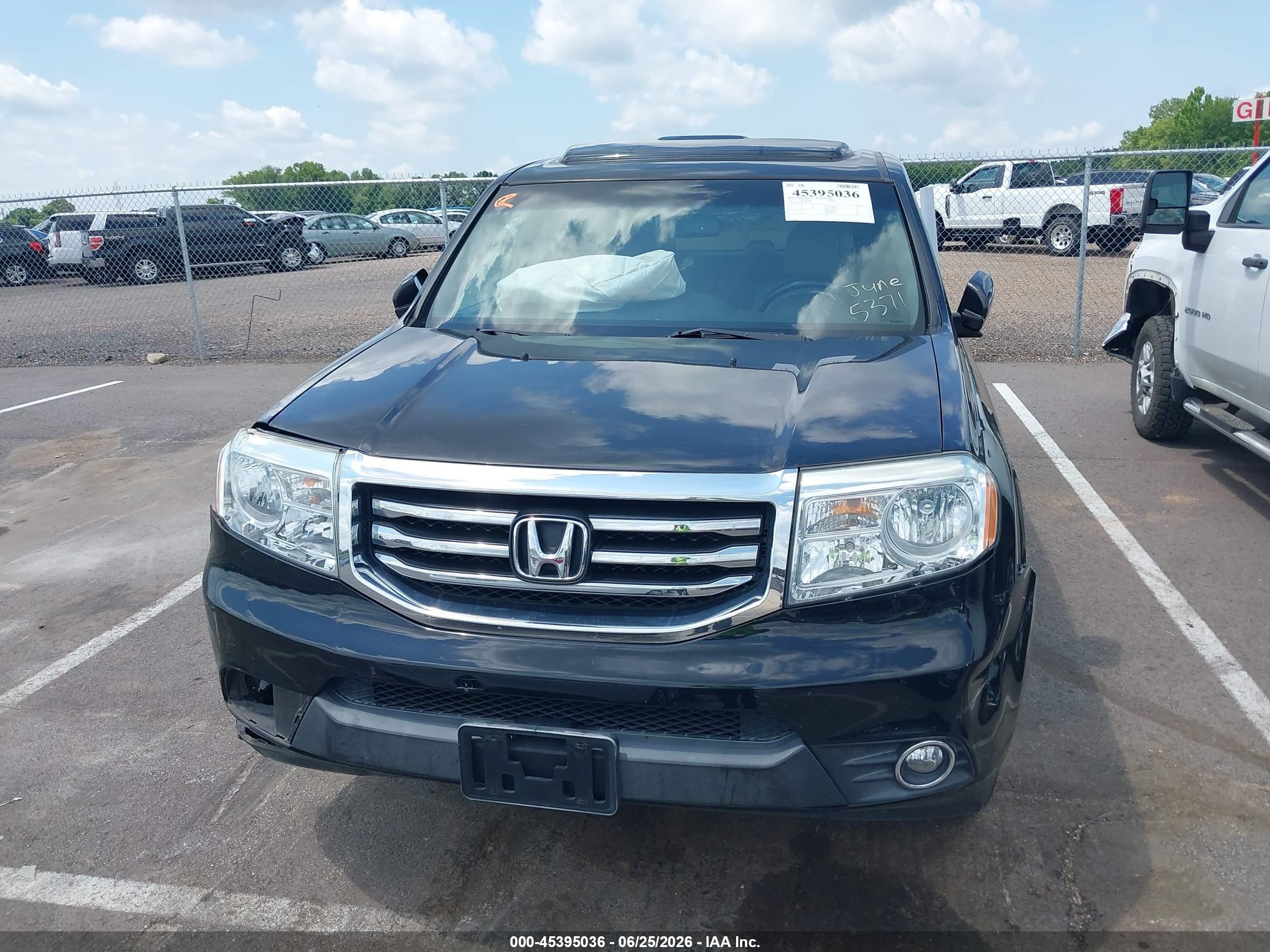 2012 Honda Pilot Ex-l Black vin: 5FNYF3H67CB015371
