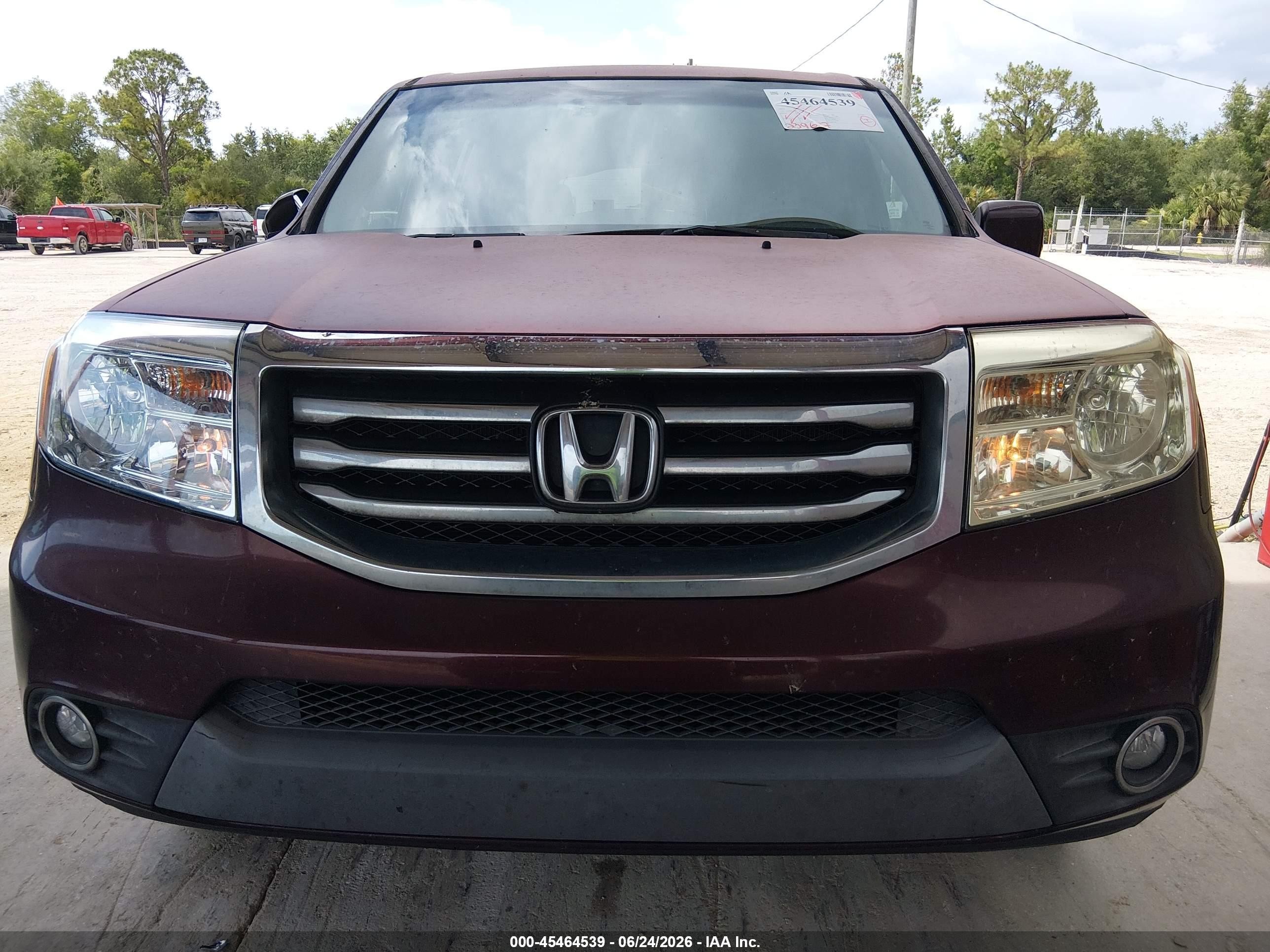 2012 Honda Pilot Ex-l Burgundy vin: 5FNYF3H67CB028797