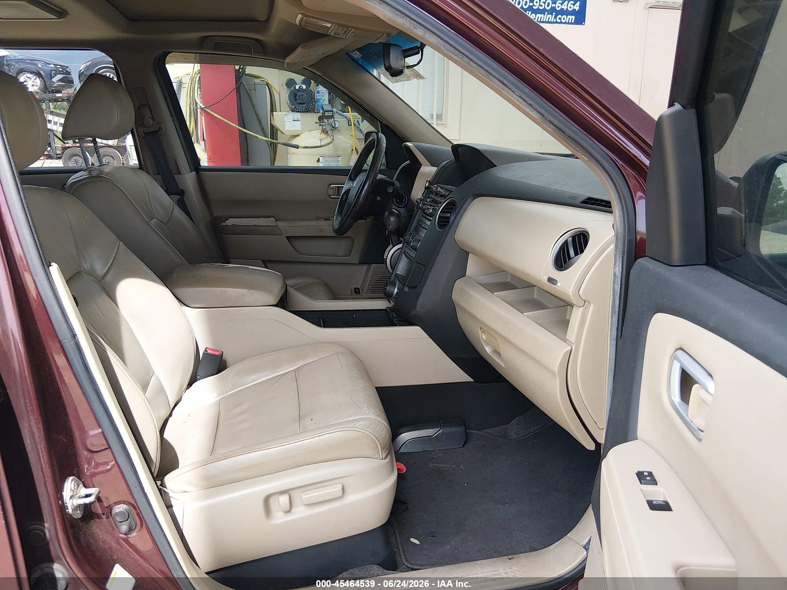 2012 Honda Pilot Ex-l Burgundy vin: 5FNYF3H67CB028797