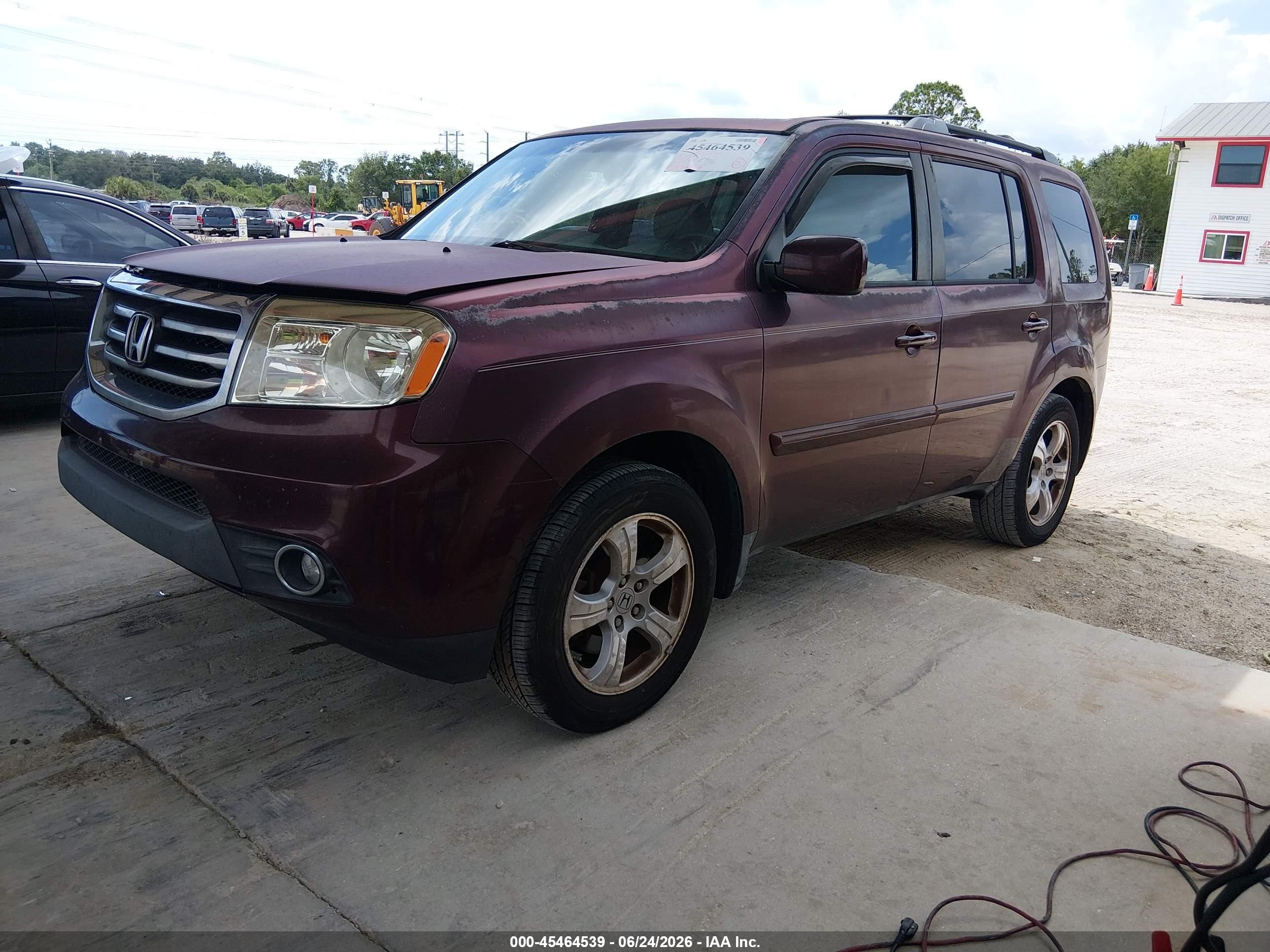 2012 Honda Pilot Ex-l Burgundy vin: 5FNYF3H67CB028797