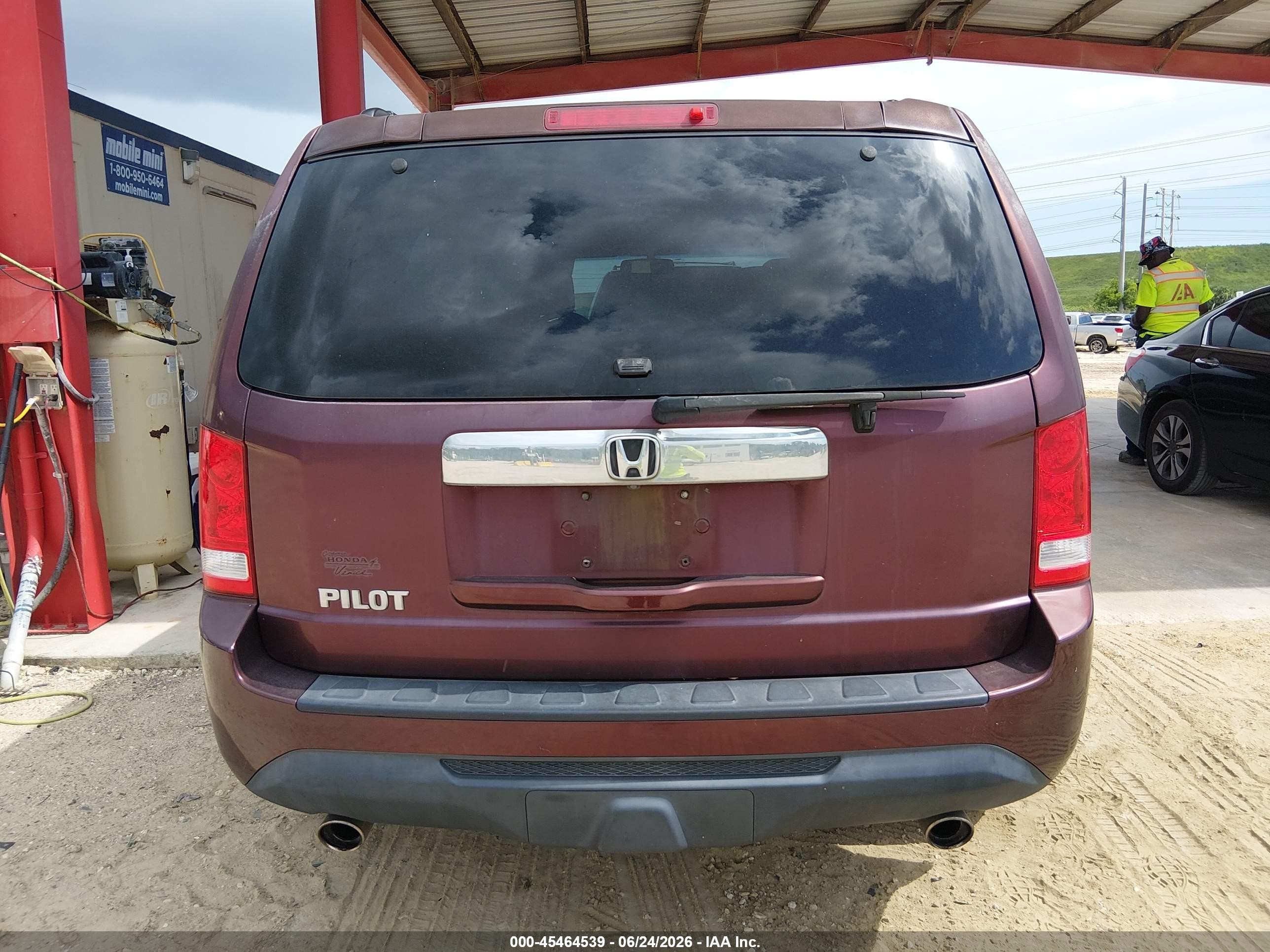 2012 Honda Pilot Ex-l Burgundy vin: 5FNYF3H67CB028797
