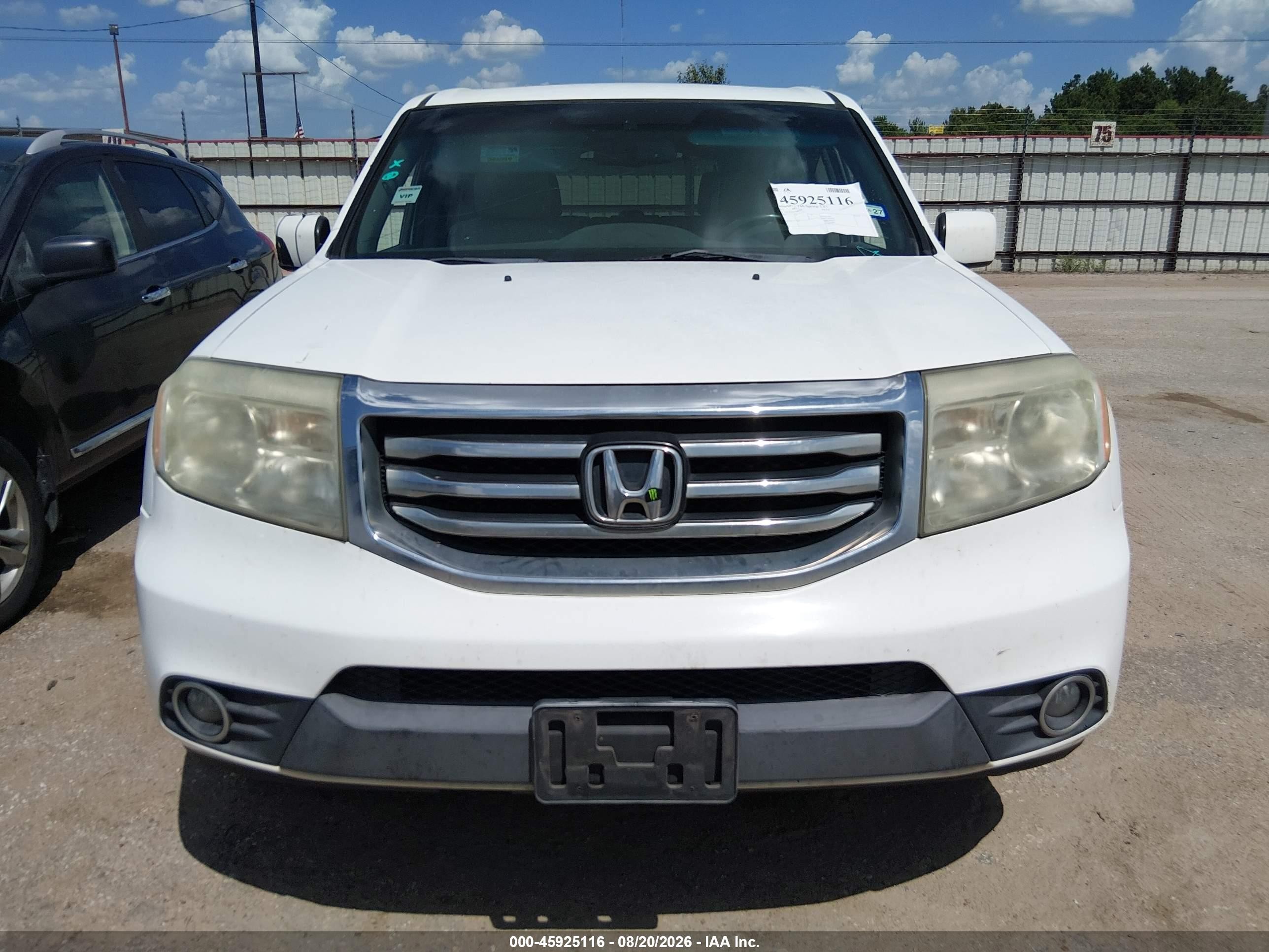 2013 Honda Pilot Ex-l Белый vin: 5FNYF3H67DB010544