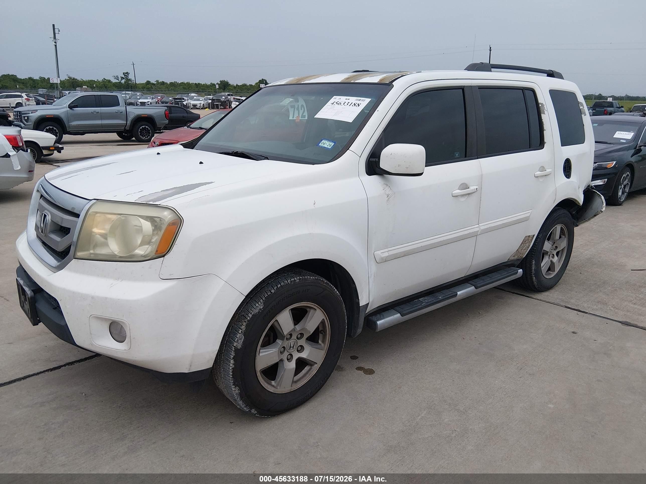 2011 Honda Pilot Ex-l White vin: 5FNYF3H69BB046300
