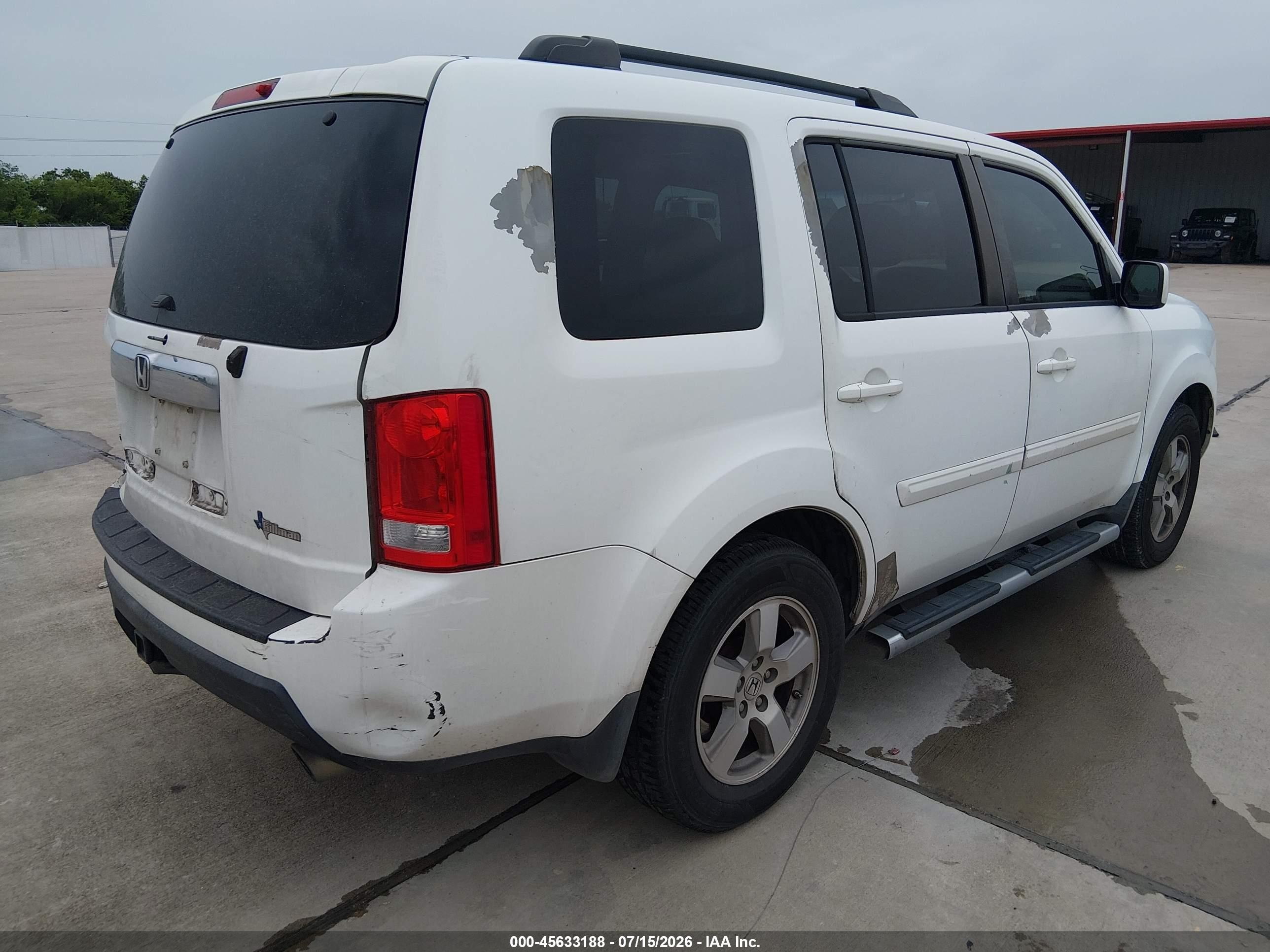 2011 Honda Pilot Ex-l White vin: 5FNYF3H69BB046300
