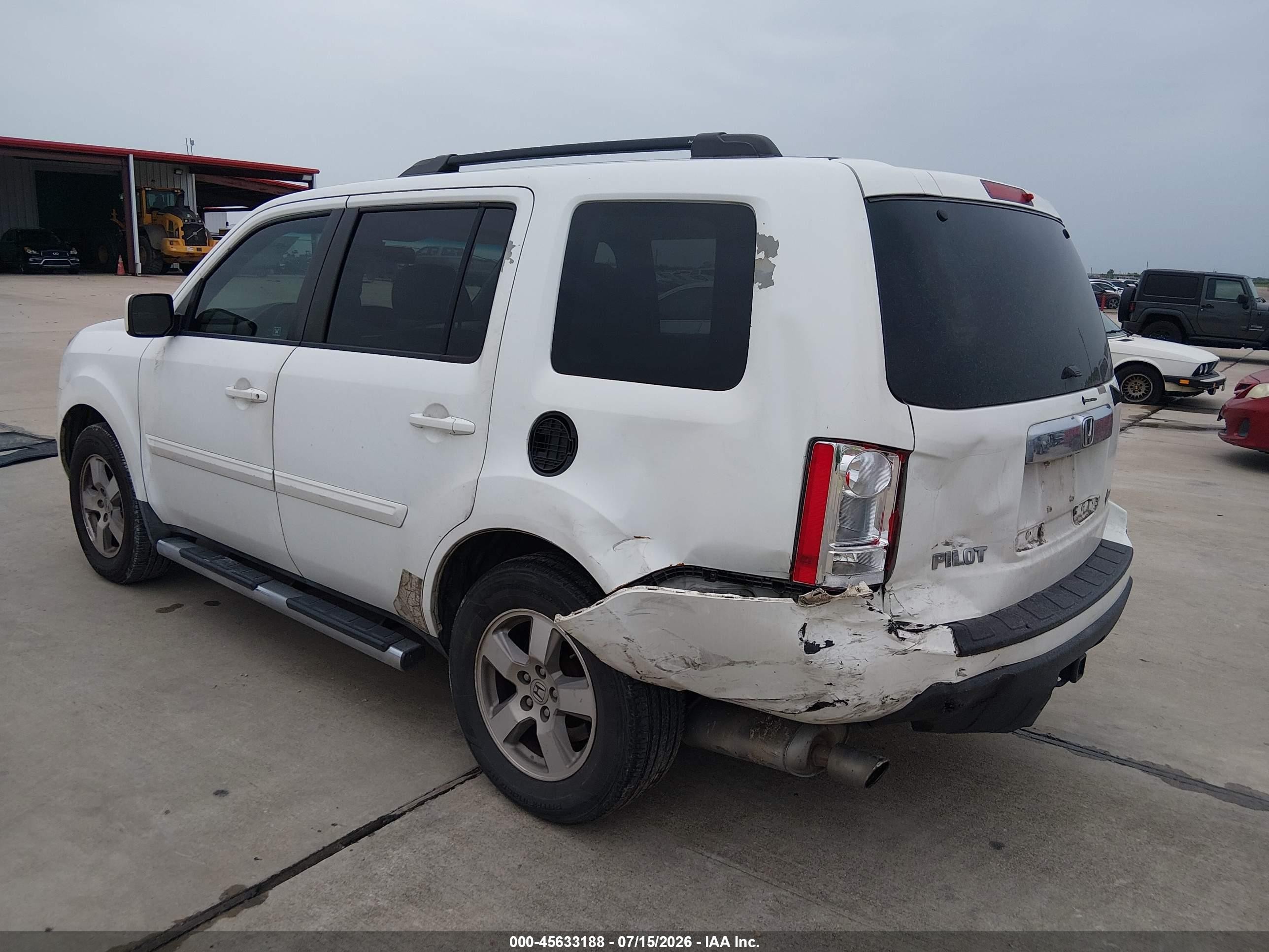 2011 Honda Pilot Ex-l White vin: 5FNYF3H69BB046300