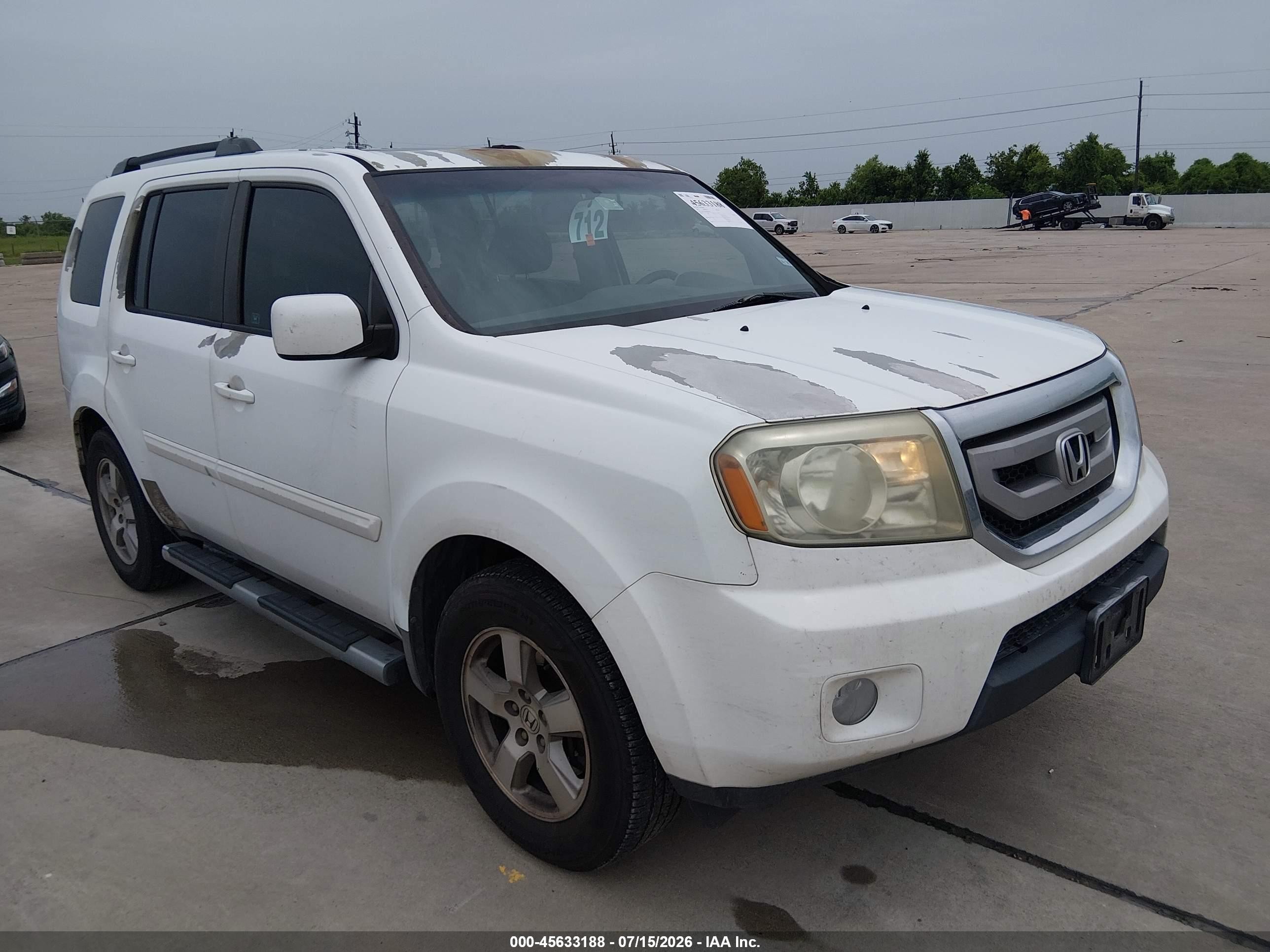 2011 Honda Pilot Ex-l White vin: 5FNYF3H69BB046300