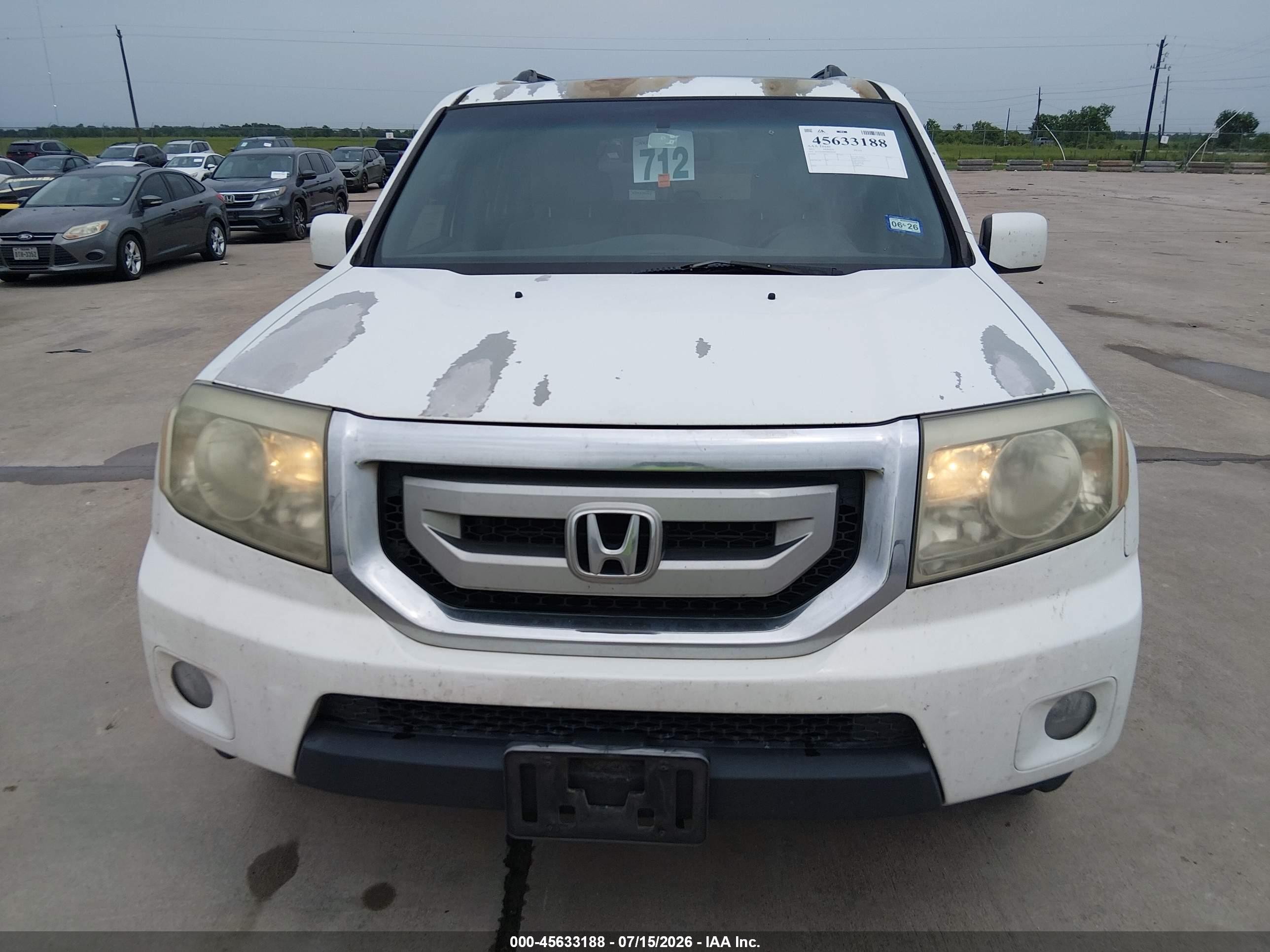 2011 Honda Pilot Ex-l White vin: 5FNYF3H69BB046300