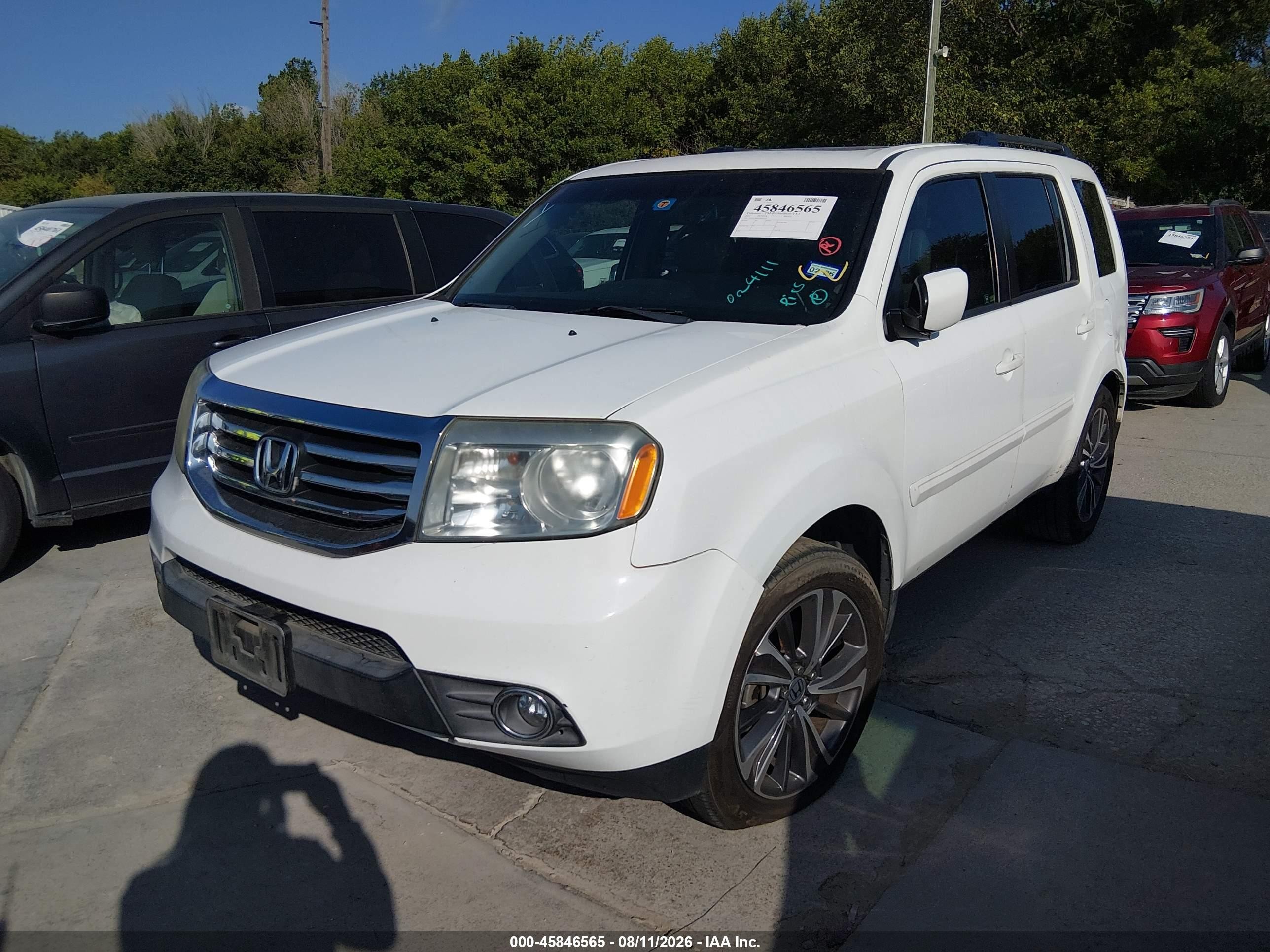 2012 Honda Pilot Ex-l White vin: 5FNYF3H69CB024119