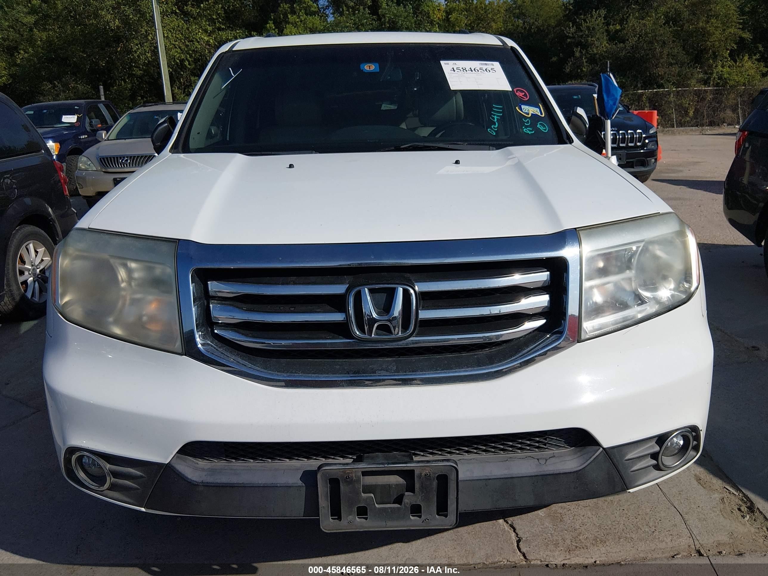 2012 Honda Pilot Ex-l White vin: 5FNYF3H69CB024119