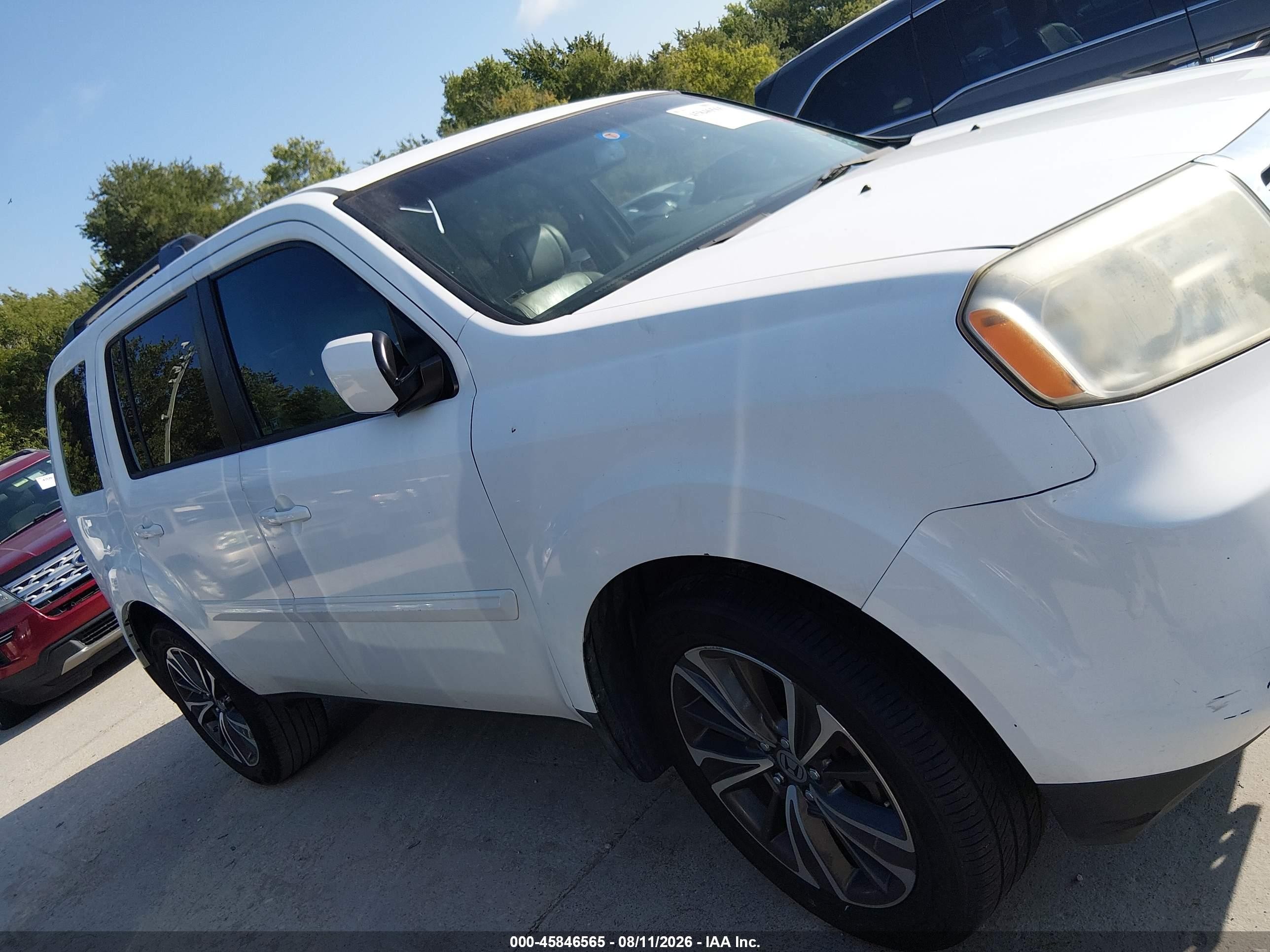 2012 Honda Pilot Ex-l White vin: 5FNYF3H69CB024119