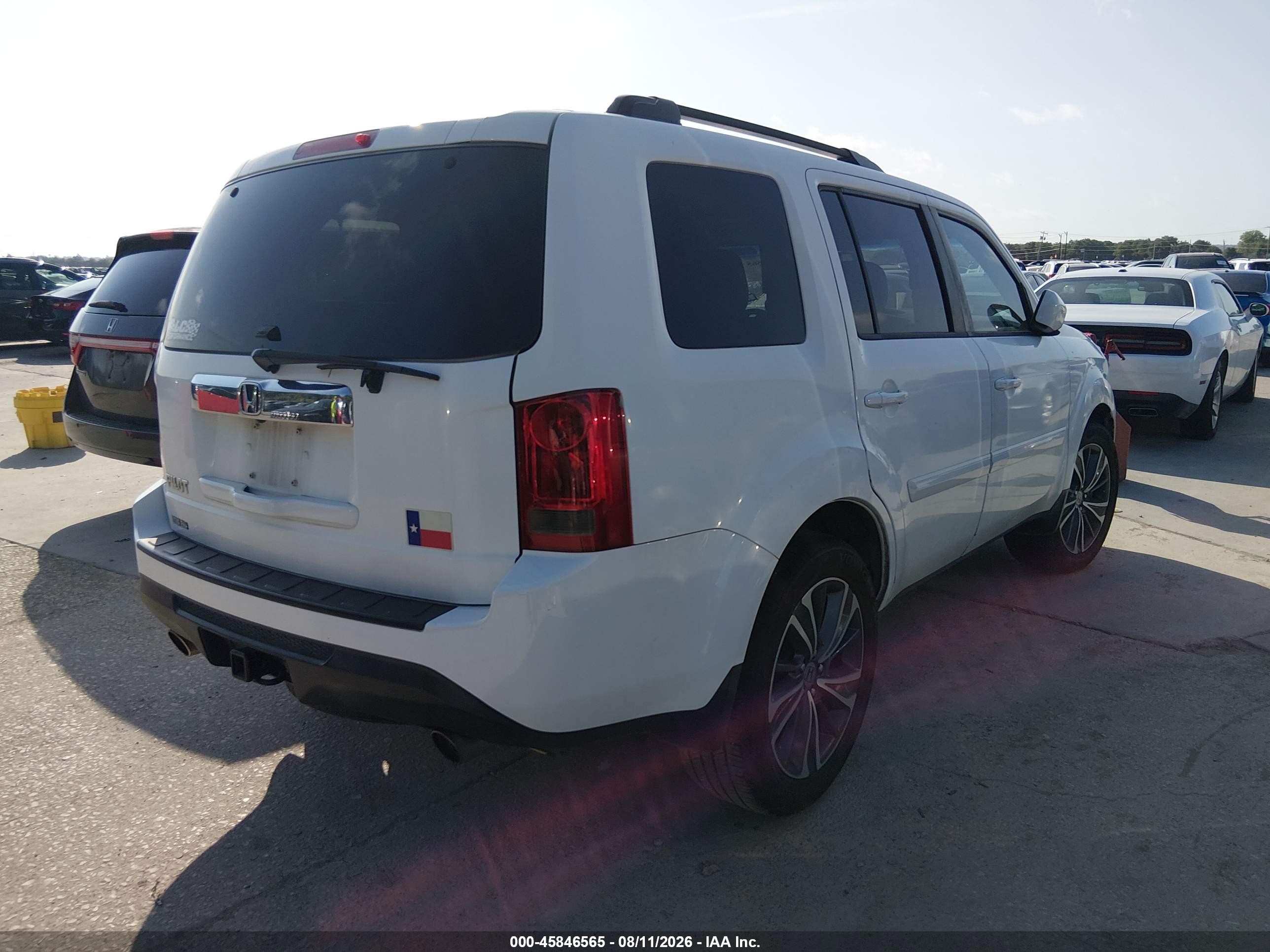 2012 Honda Pilot Ex-l White vin: 5FNYF3H69CB024119
