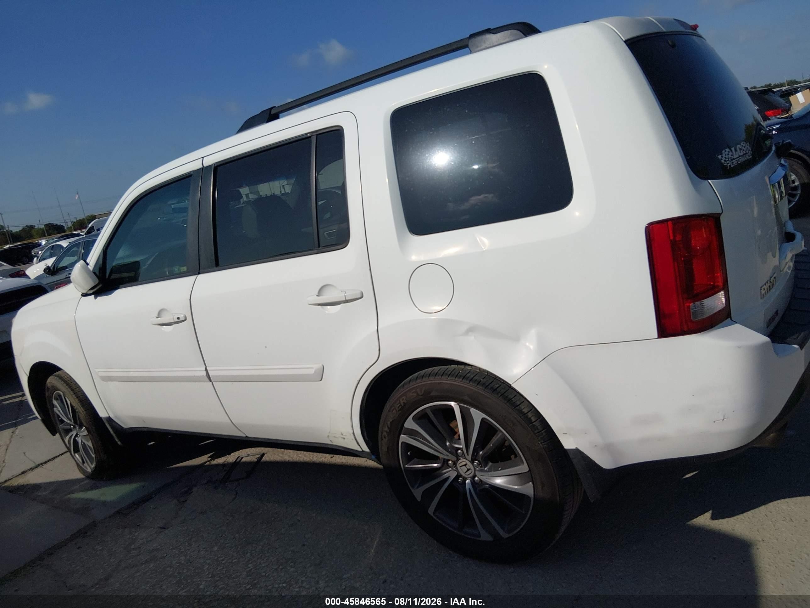 2012 Honda Pilot Ex-l White vin: 5FNYF3H69CB024119
