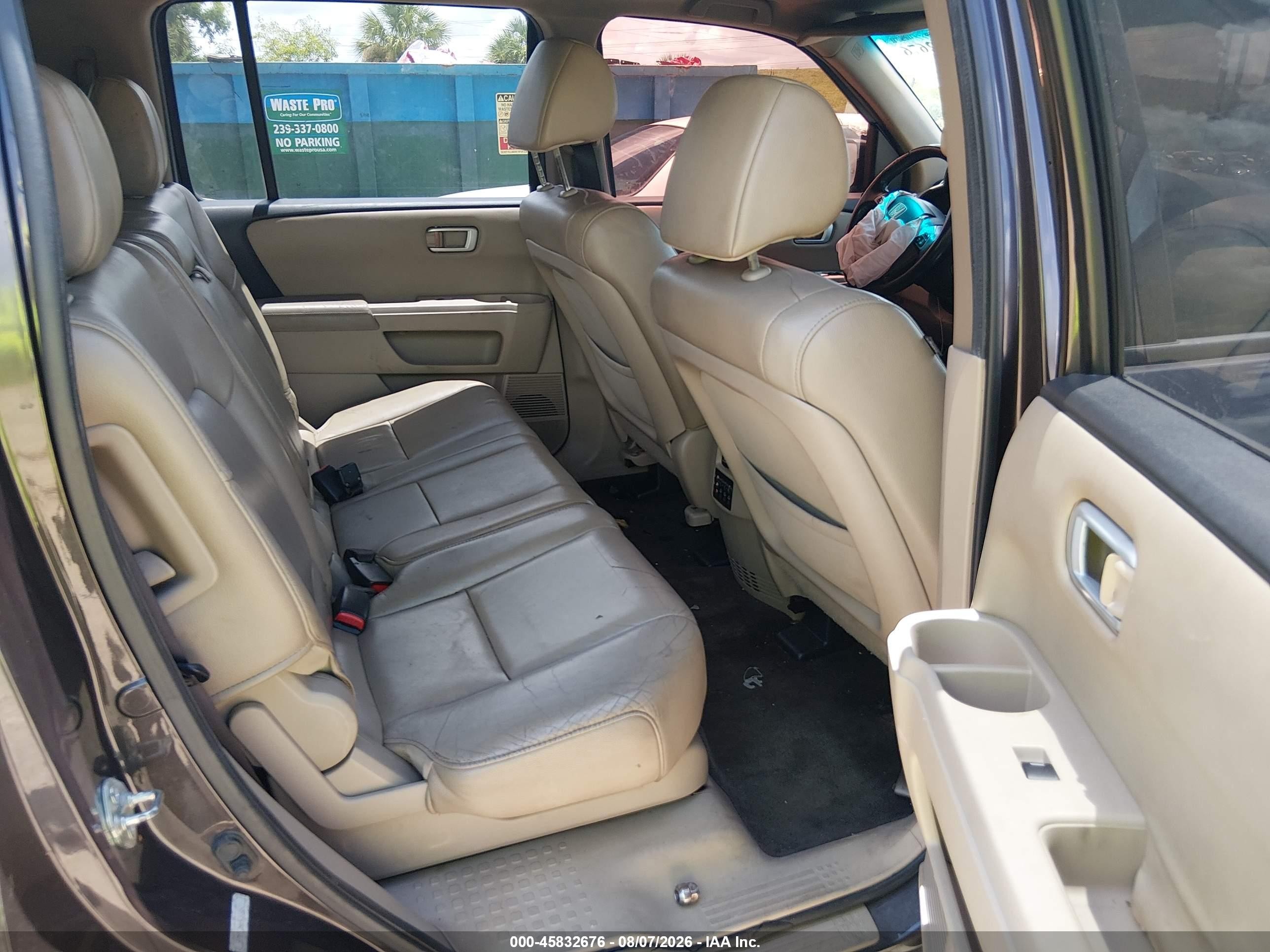 2012 Honda Pilot Ex-l Black vin: 5FNYF3H69CB028235