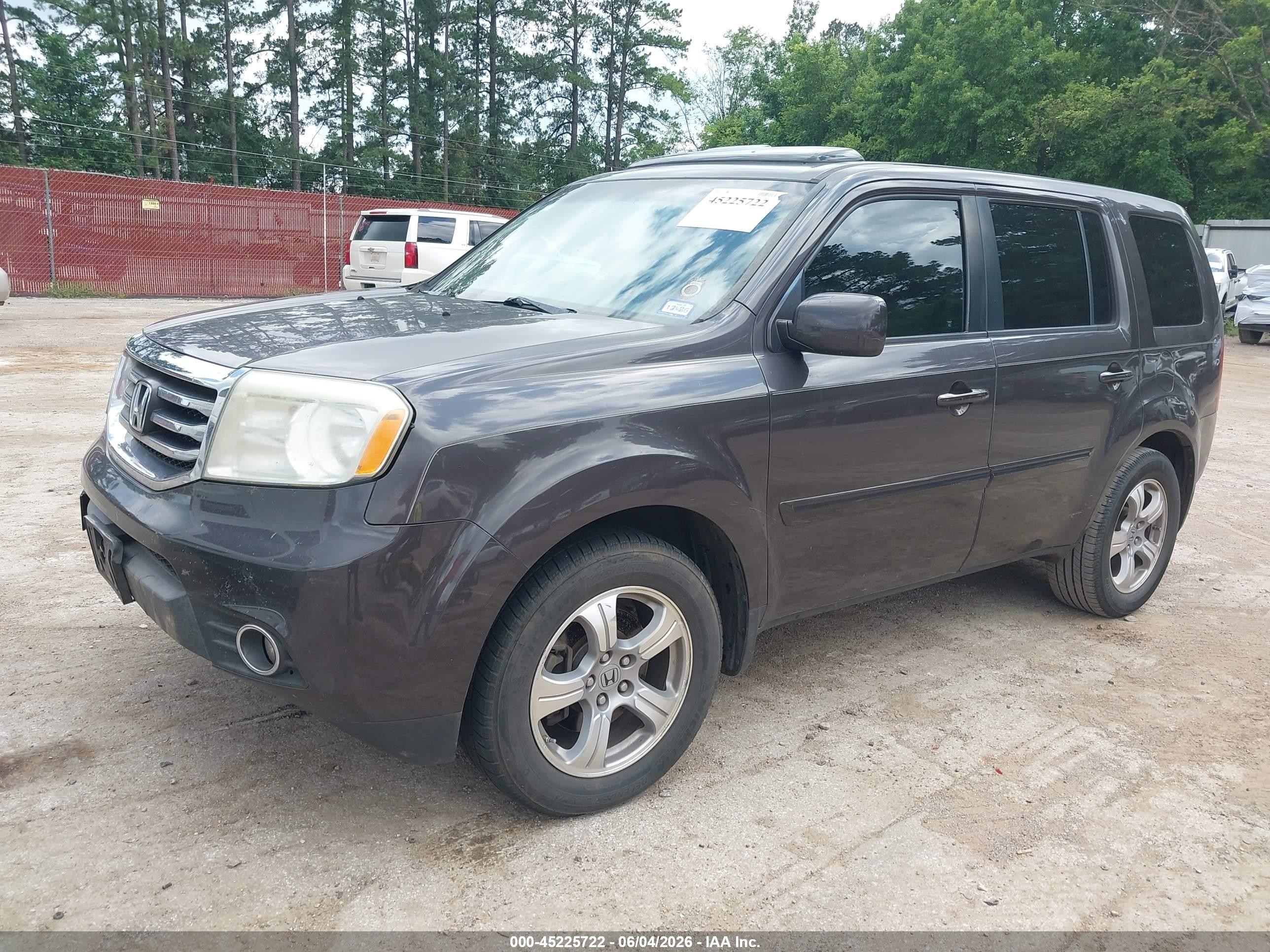 2013 Honda Pilot Ex-l Gray vin: 5FNYF3H69DB022467