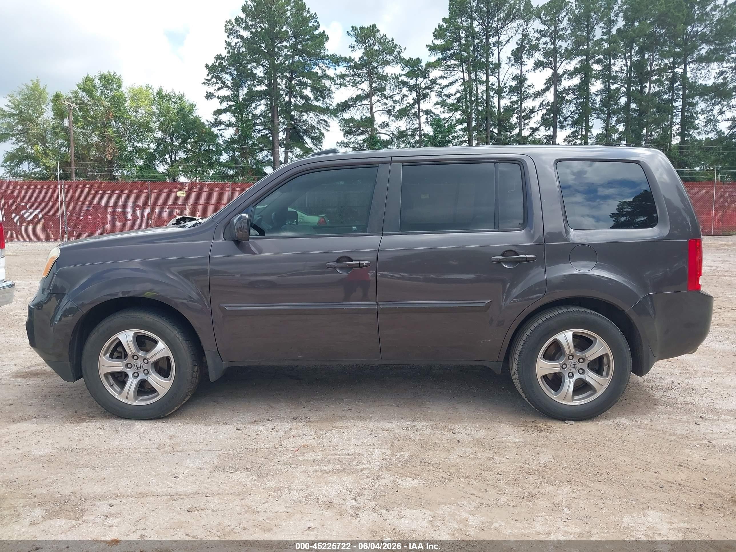 2013 Honda Pilot Ex-l Gray vin: 5FNYF3H69DB022467