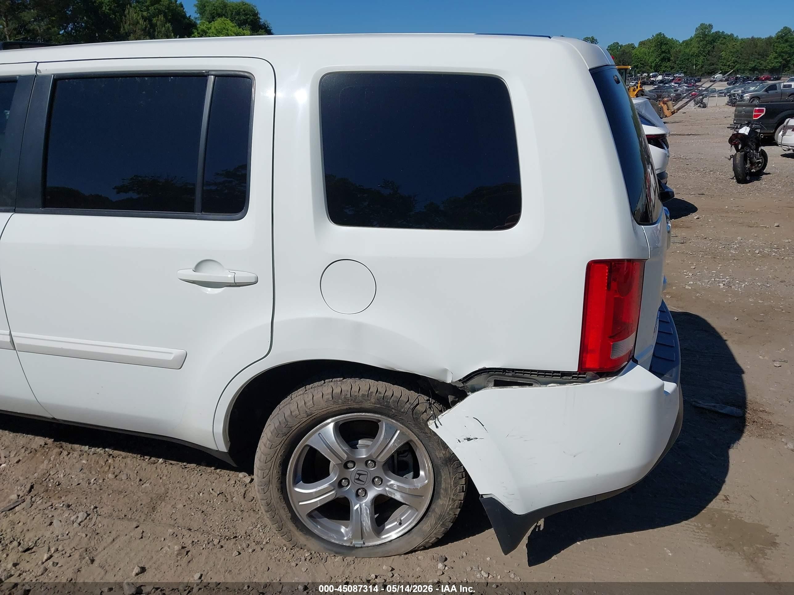 2014 Honda Pilot Ex-l Белый vin: 5FNYF3H69EB010689