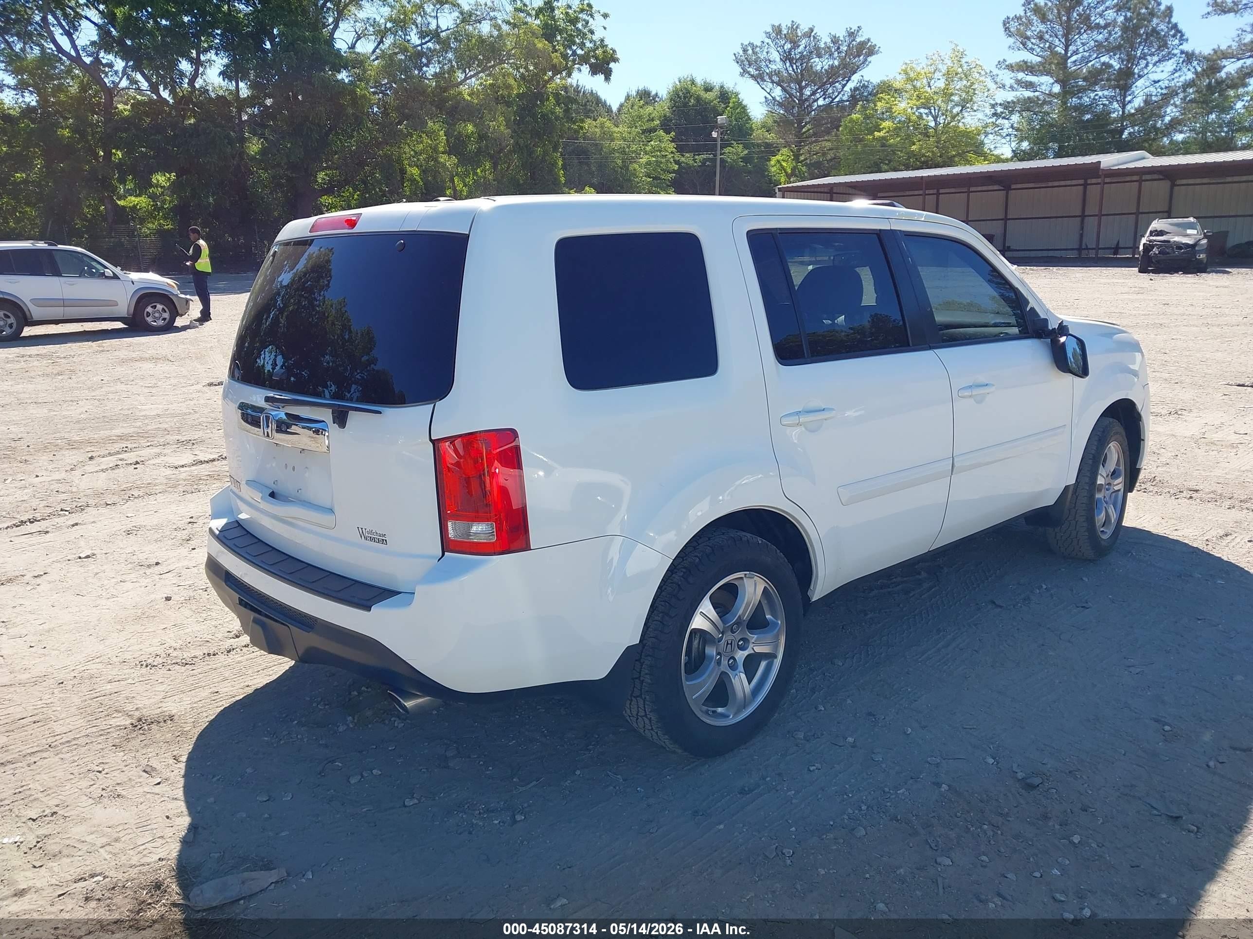 2014 Honda Pilot Ex-l Белый vin: 5FNYF3H69EB010689