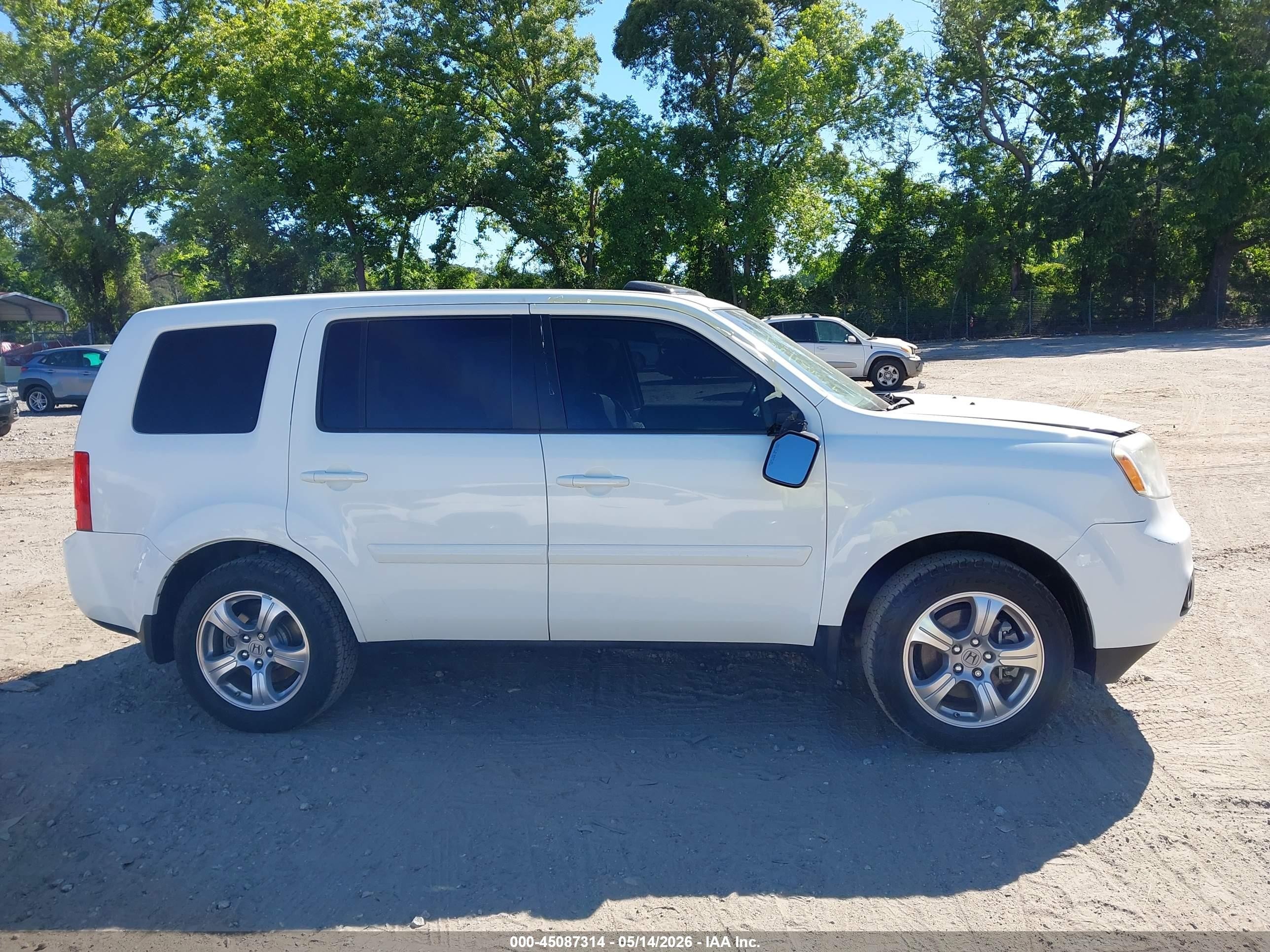 2014 Honda Pilot Ex-l Белый vin: 5FNYF3H69EB010689