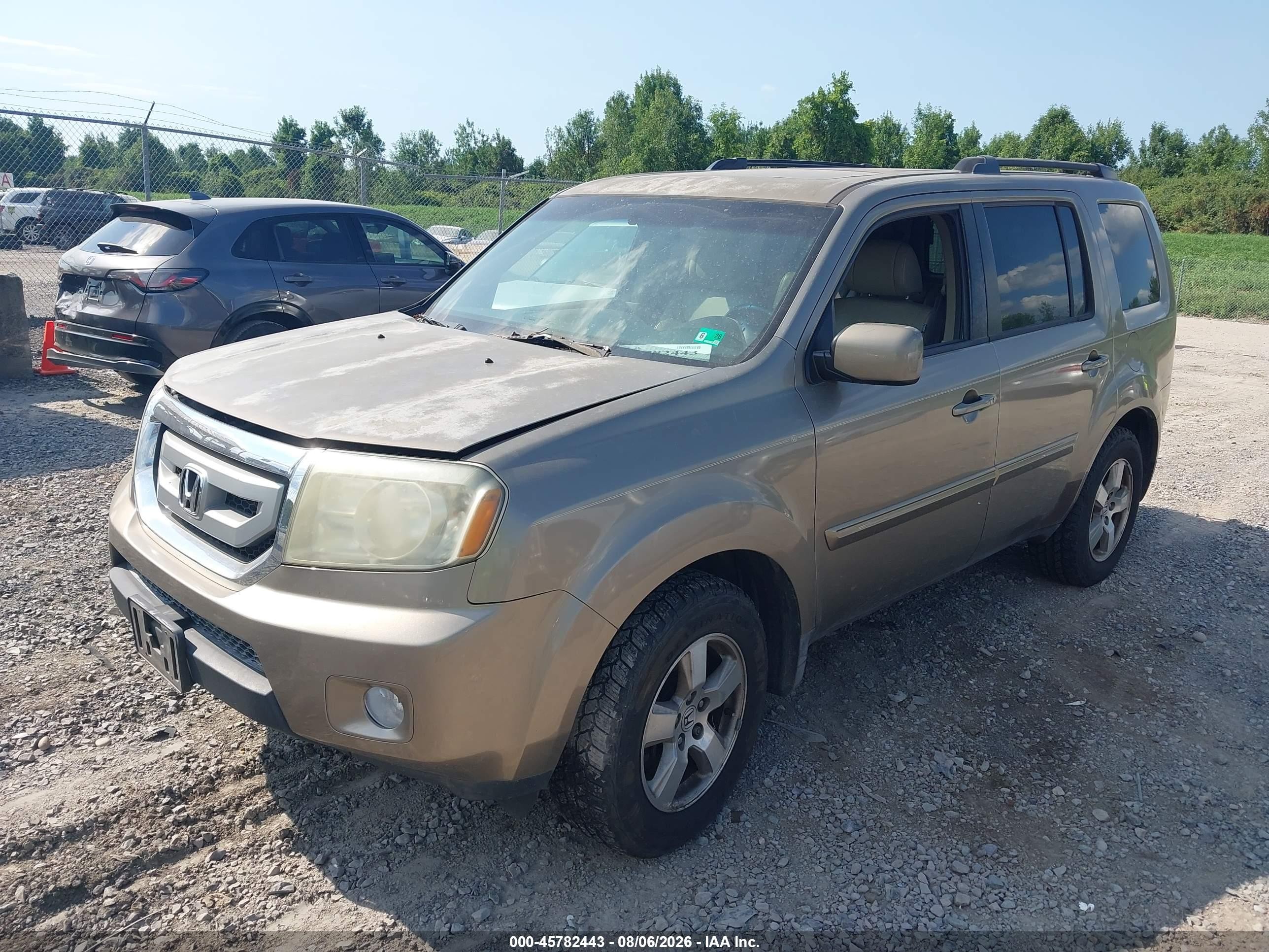 2011 Honda Pilot Ex-l Beige vin: 5FNYF3H6XBB038447