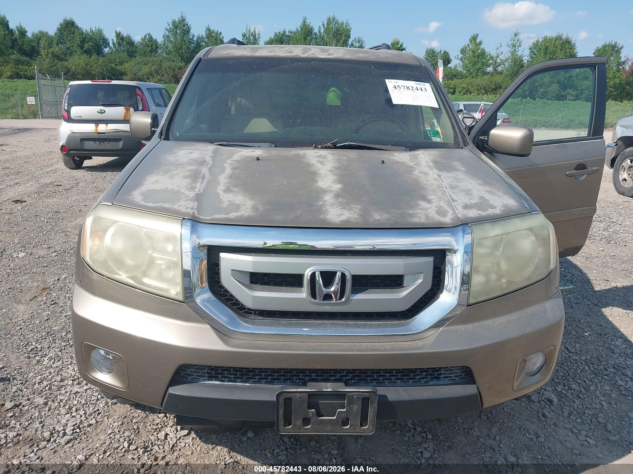 2011 Honda Pilot Ex-l Beige vin: 5FNYF3H6XBB038447
