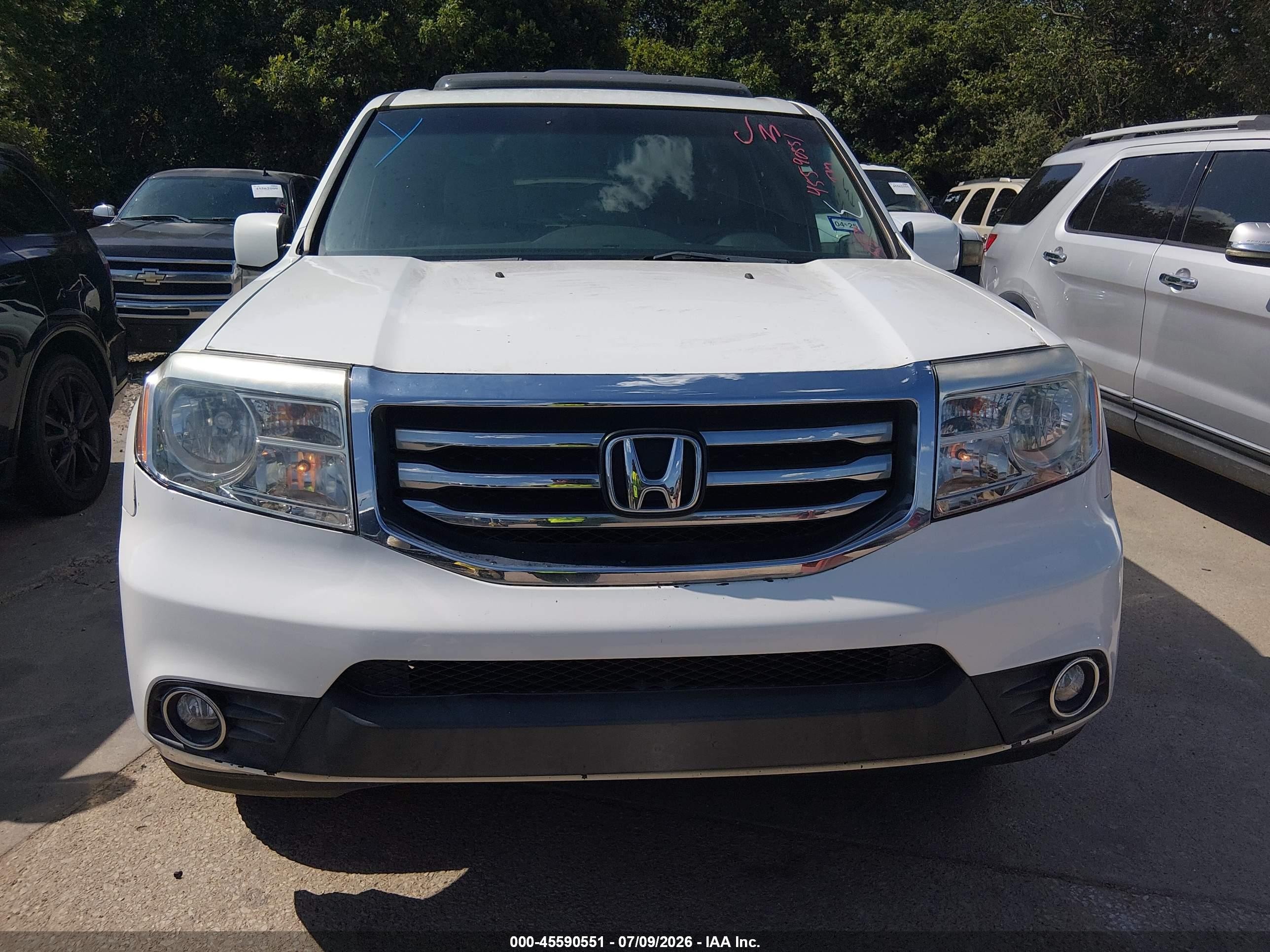 2012 Honda Pilot Ex-l White vin: 5FNYF3H6XCB034559