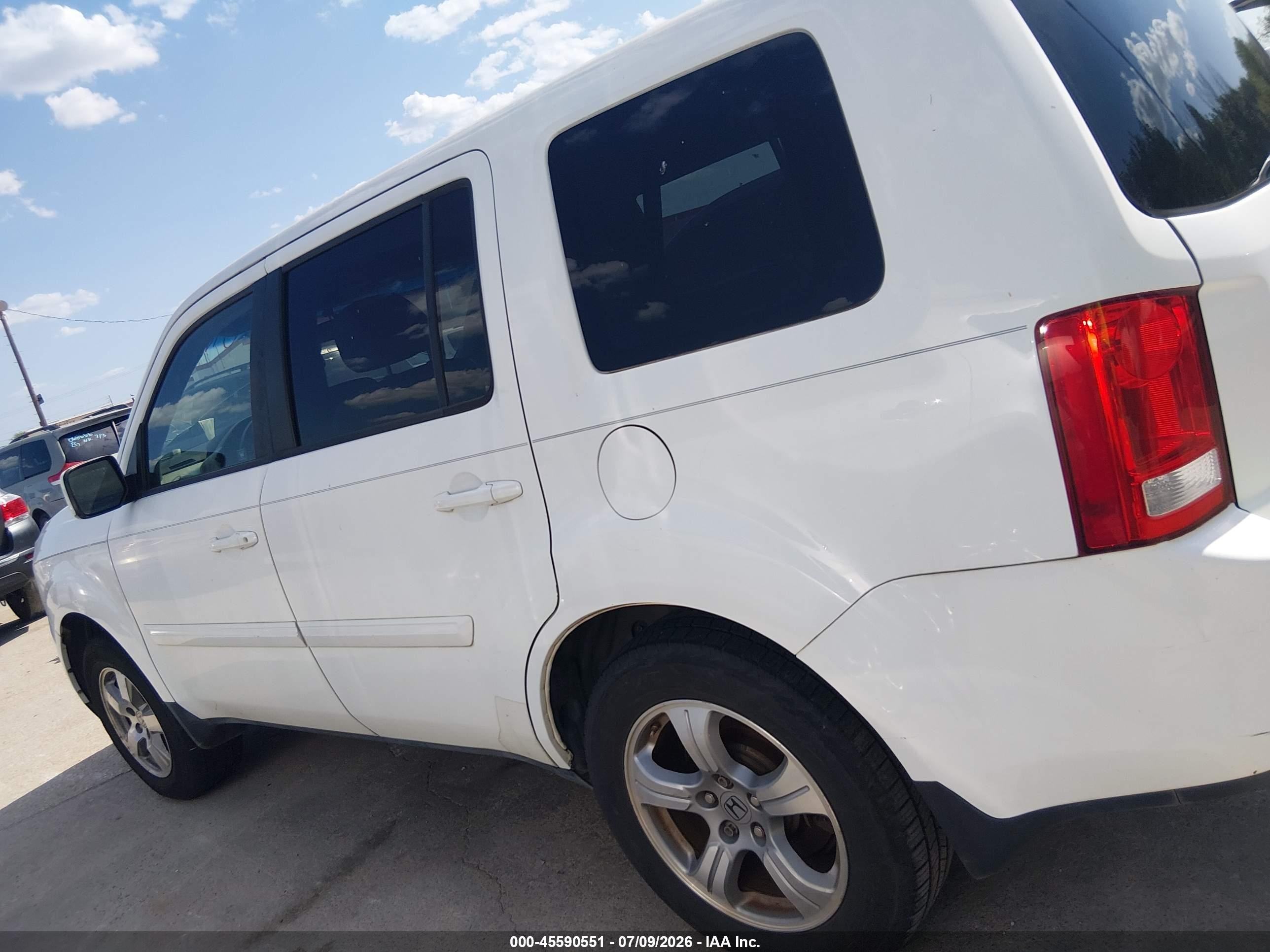 2012 Honda Pilot Ex-l White vin: 5FNYF3H6XCB034559