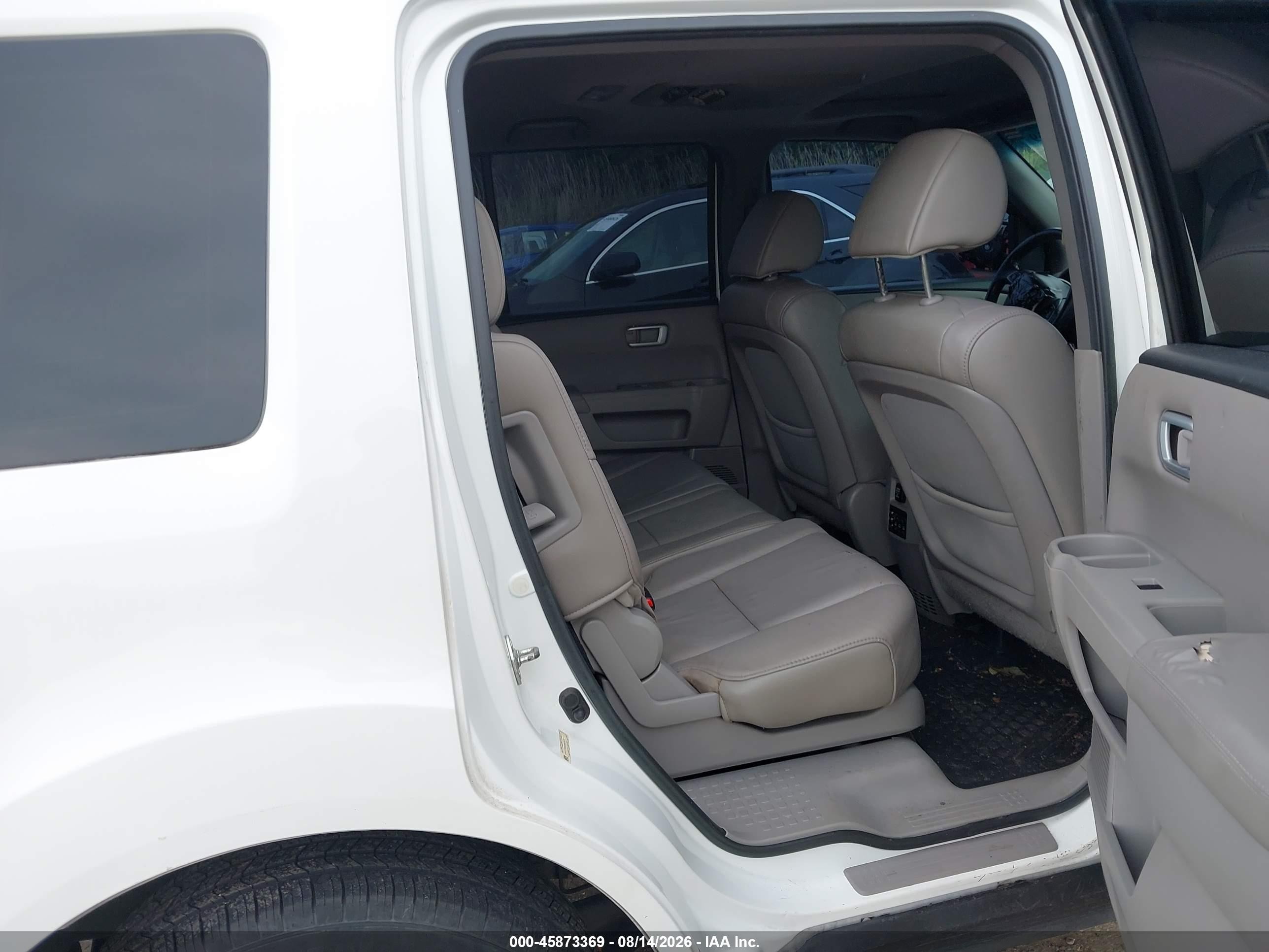 2013 Honda Pilot Ex-l White vin: 5FNYF3H6XDB036197
