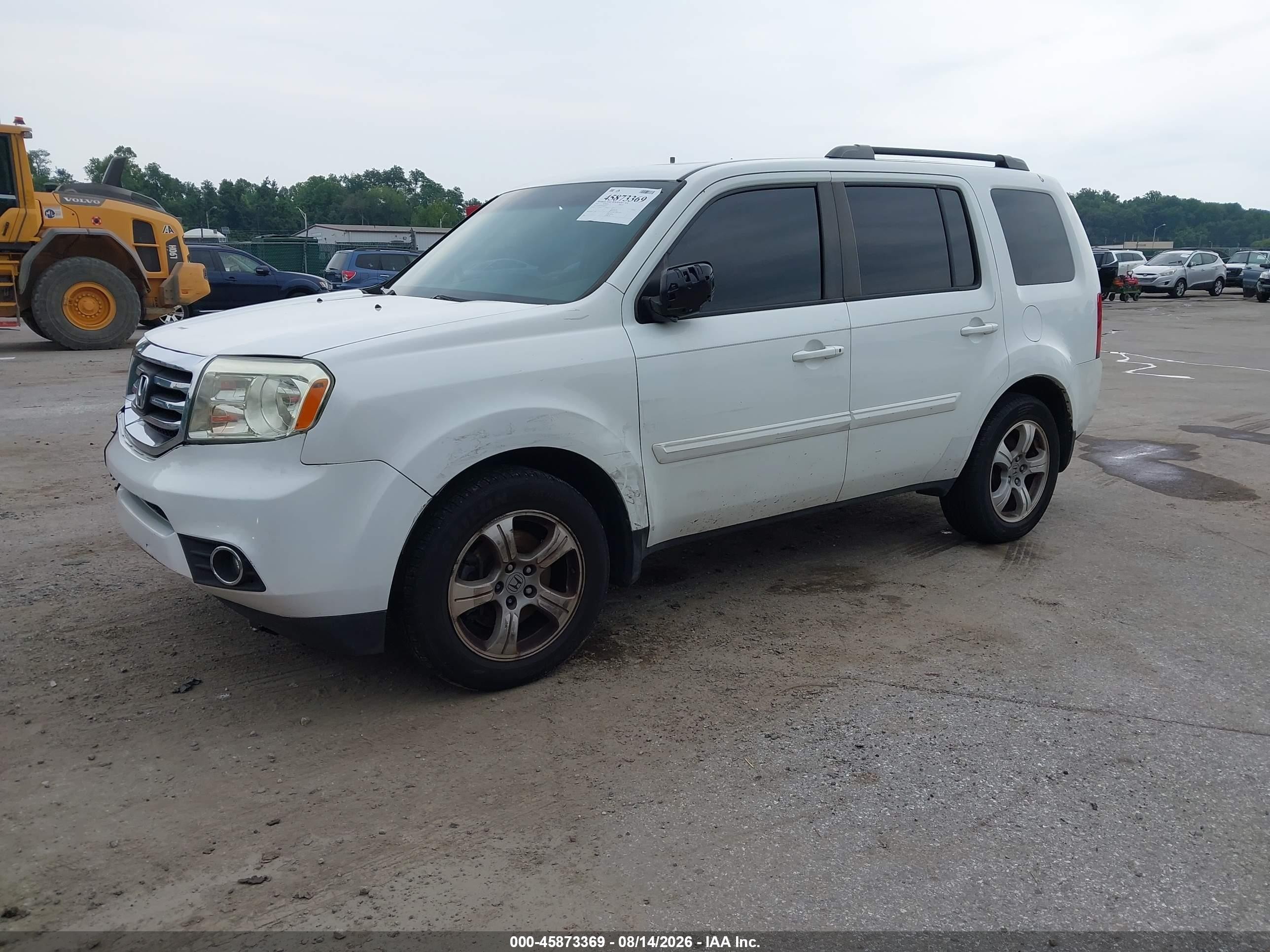 2013 Honda Pilot Ex-l White vin: 5FNYF3H6XDB036197