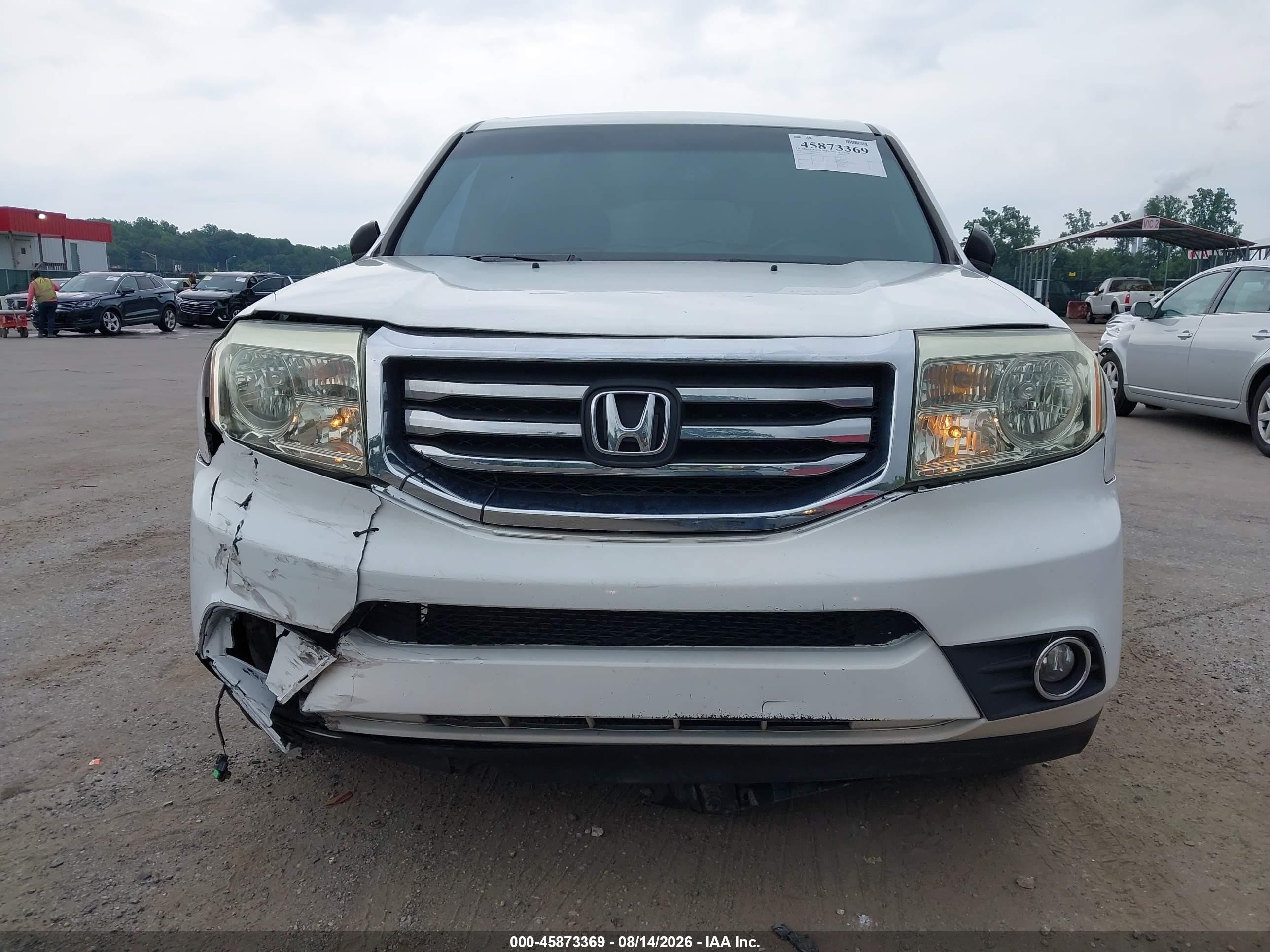 2013 Honda Pilot Ex-l White vin: 5FNYF3H6XDB036197