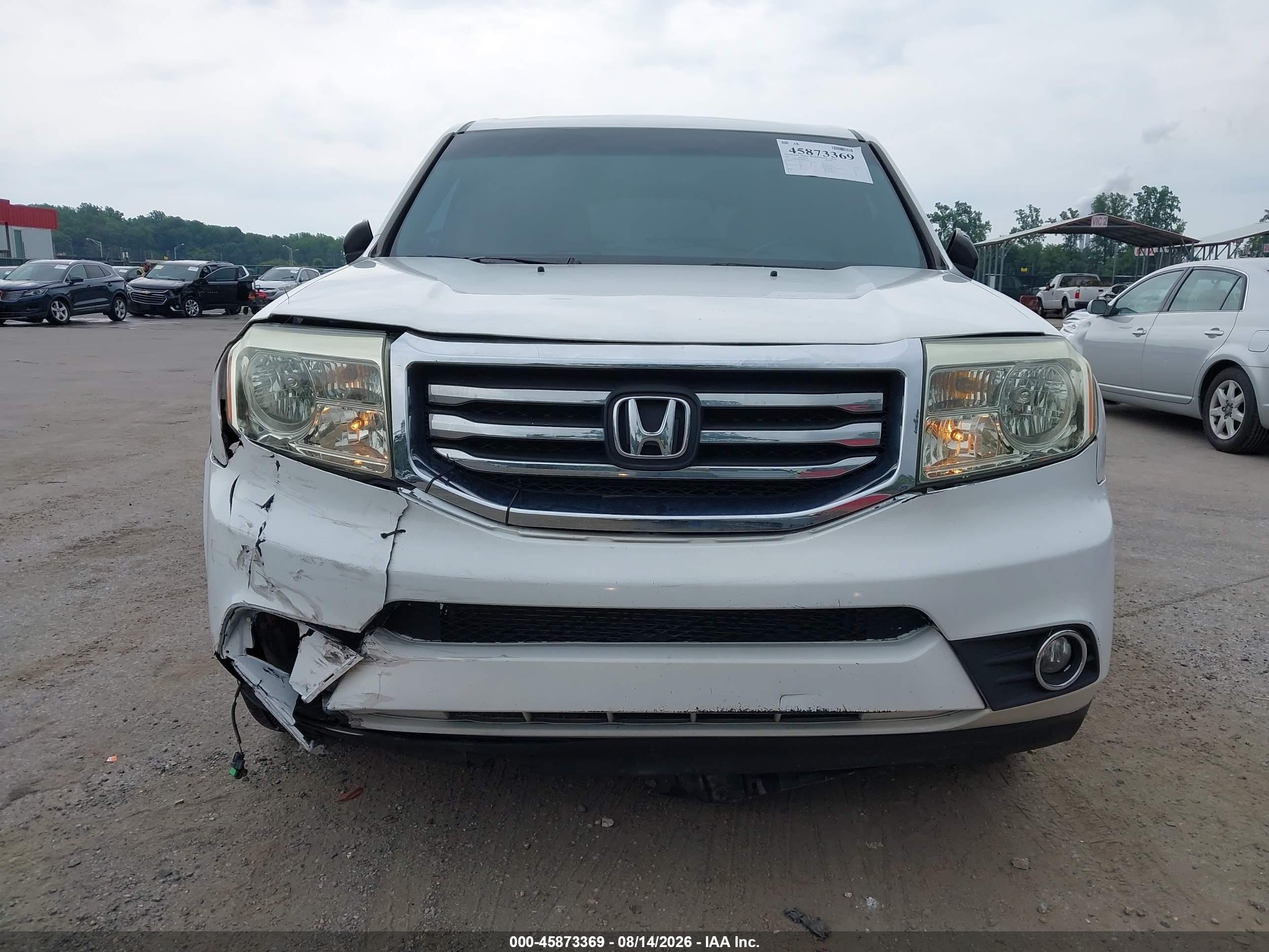 2013 Honda Pilot Ex-l White vin: 5FNYF3H6XDB036197